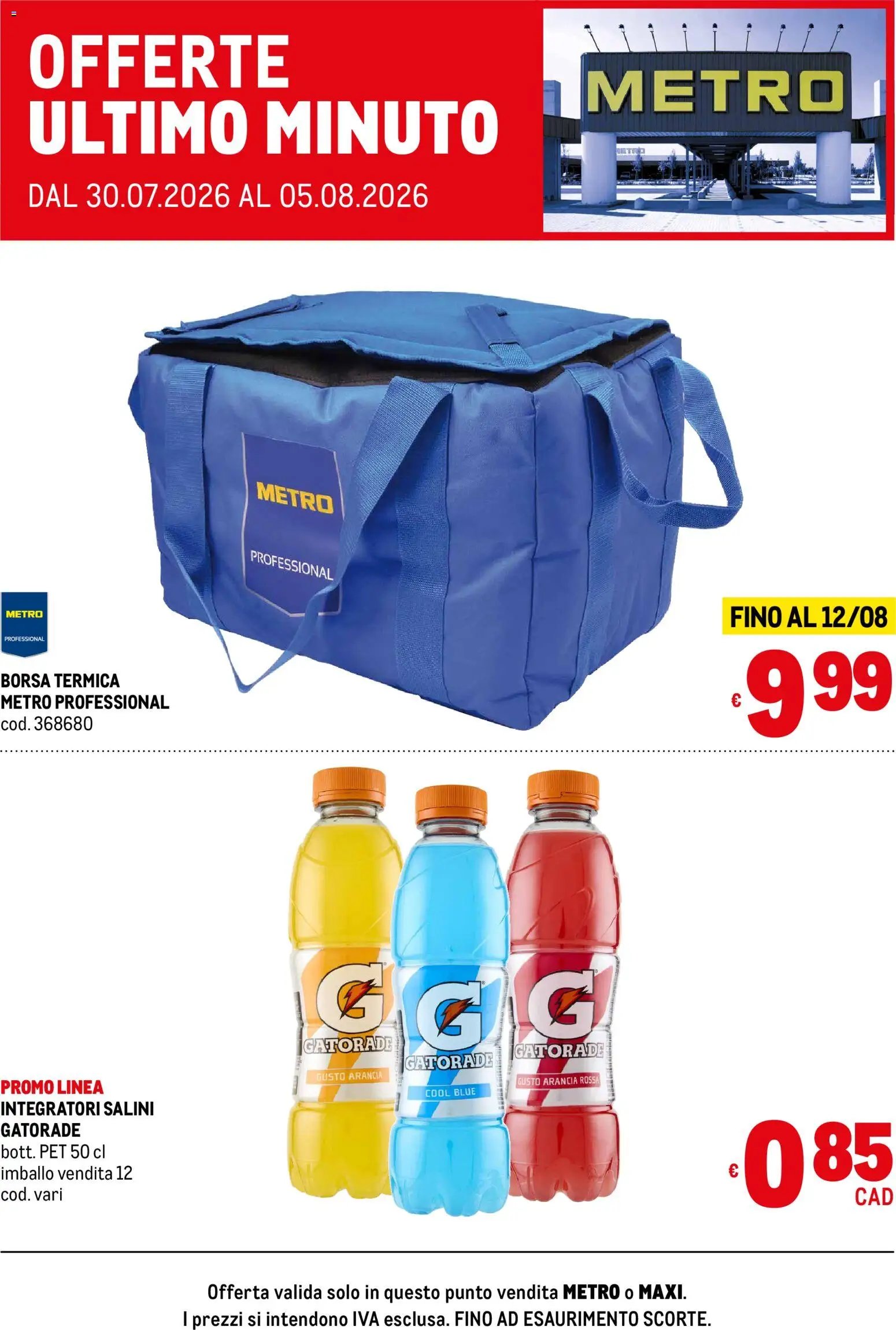 Metro volantino Offerte ultimo minuto