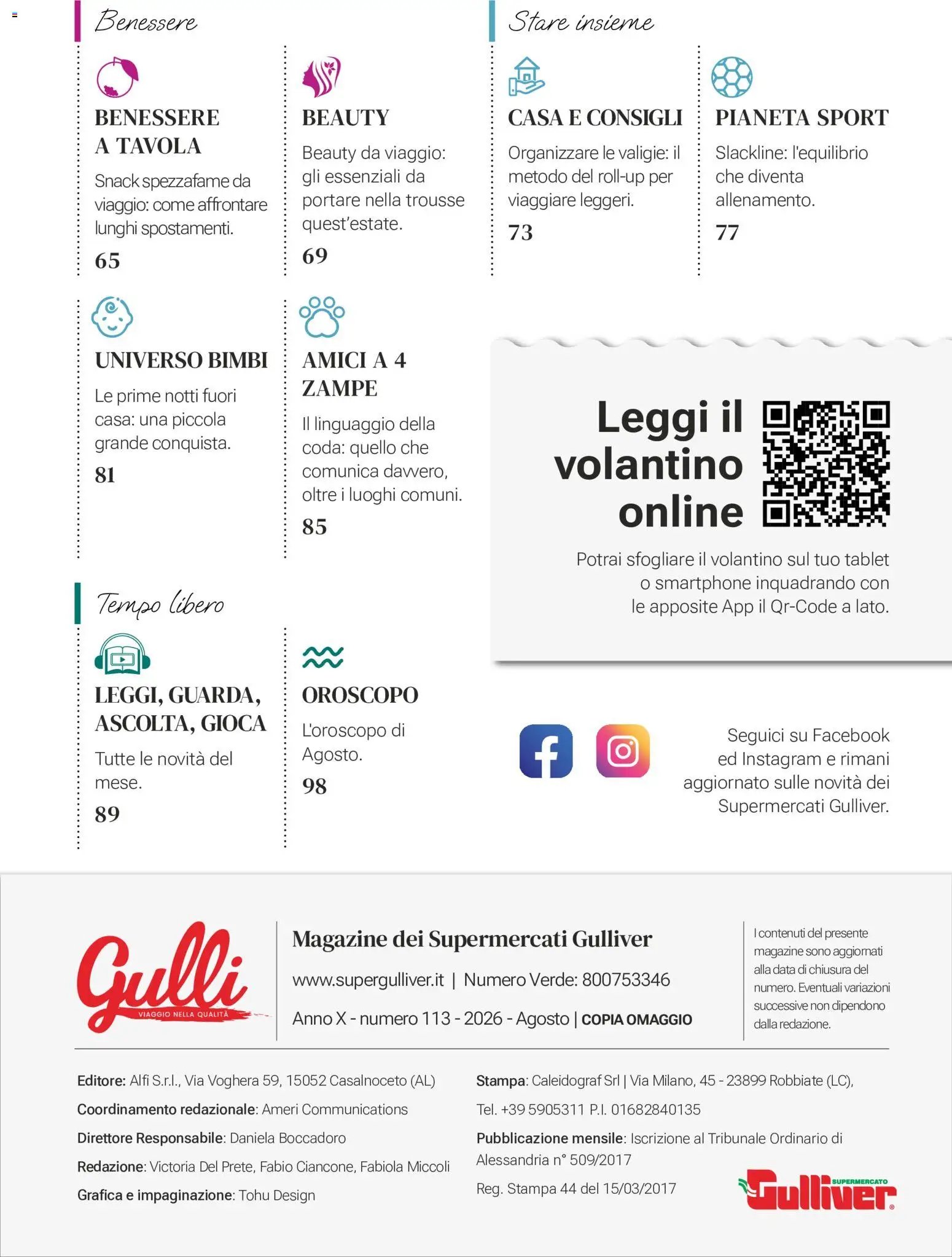 Gulliver volantino Agosto