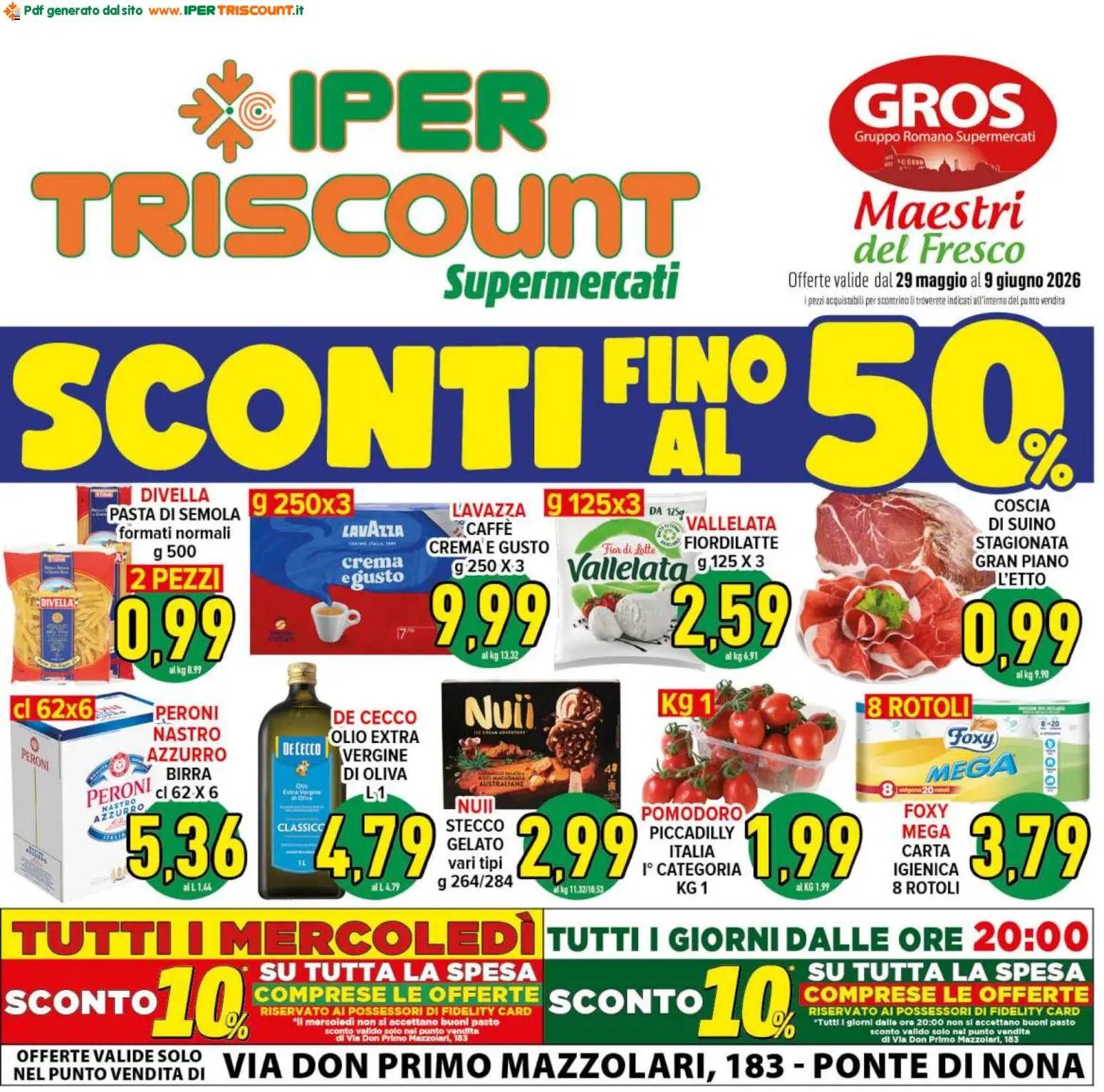 Ipertriscount volantino Ponte di Nona