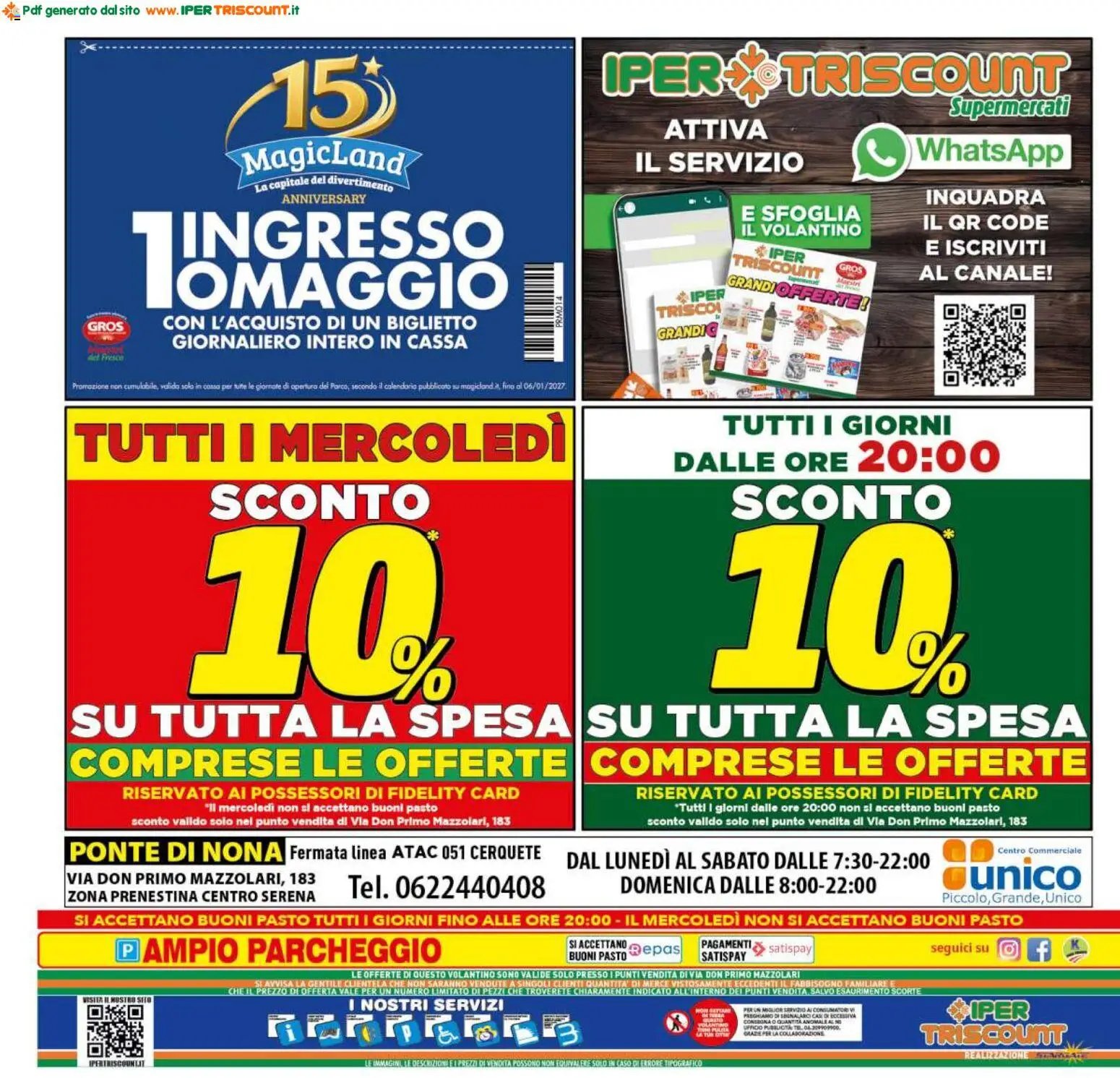 Ipertriscount volantino Ponte di Nona