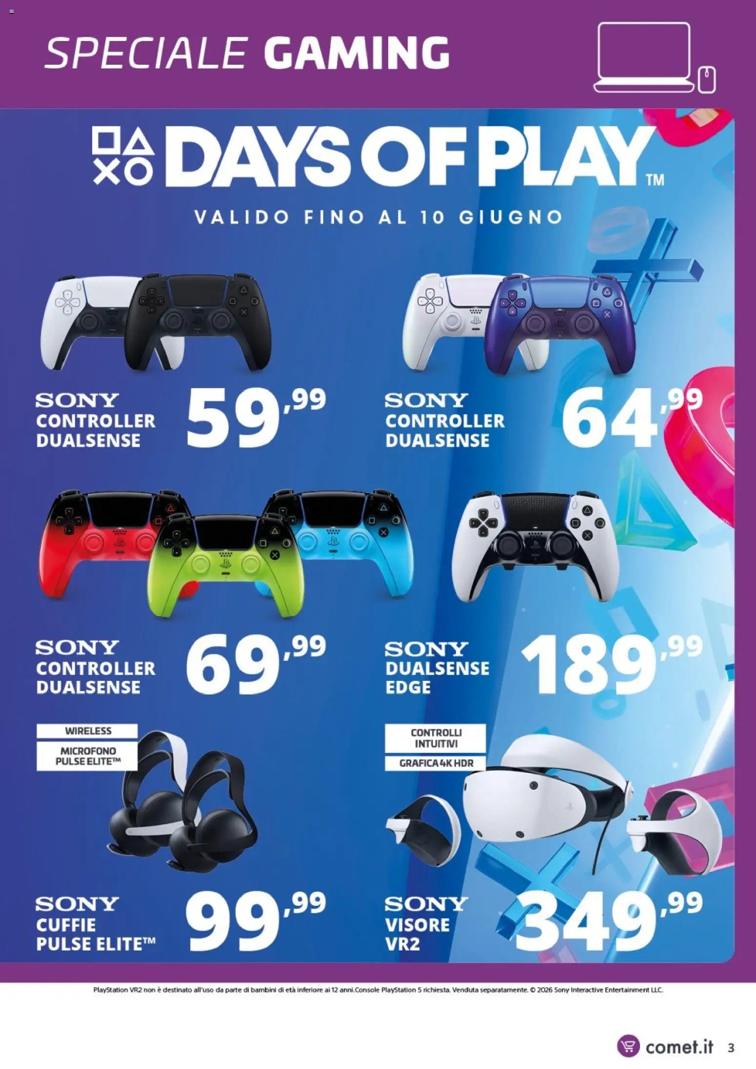 Comet volantino Games e Console