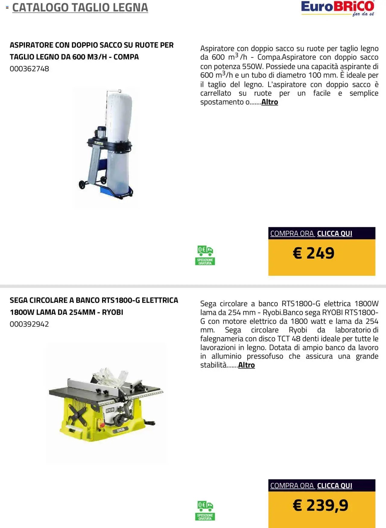 Eurobrico Taglio Legna catalogo