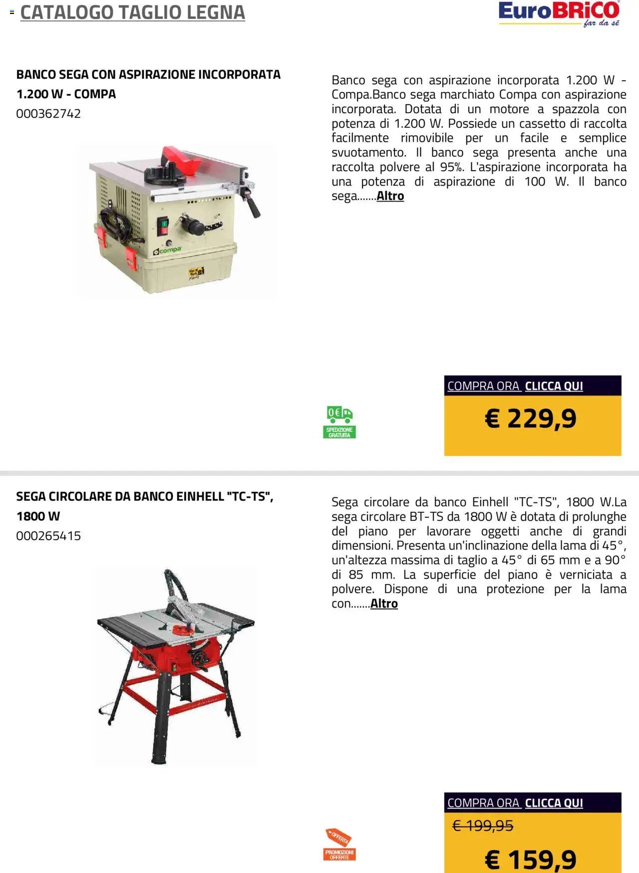 Eurobrico Taglio Legna catalogo