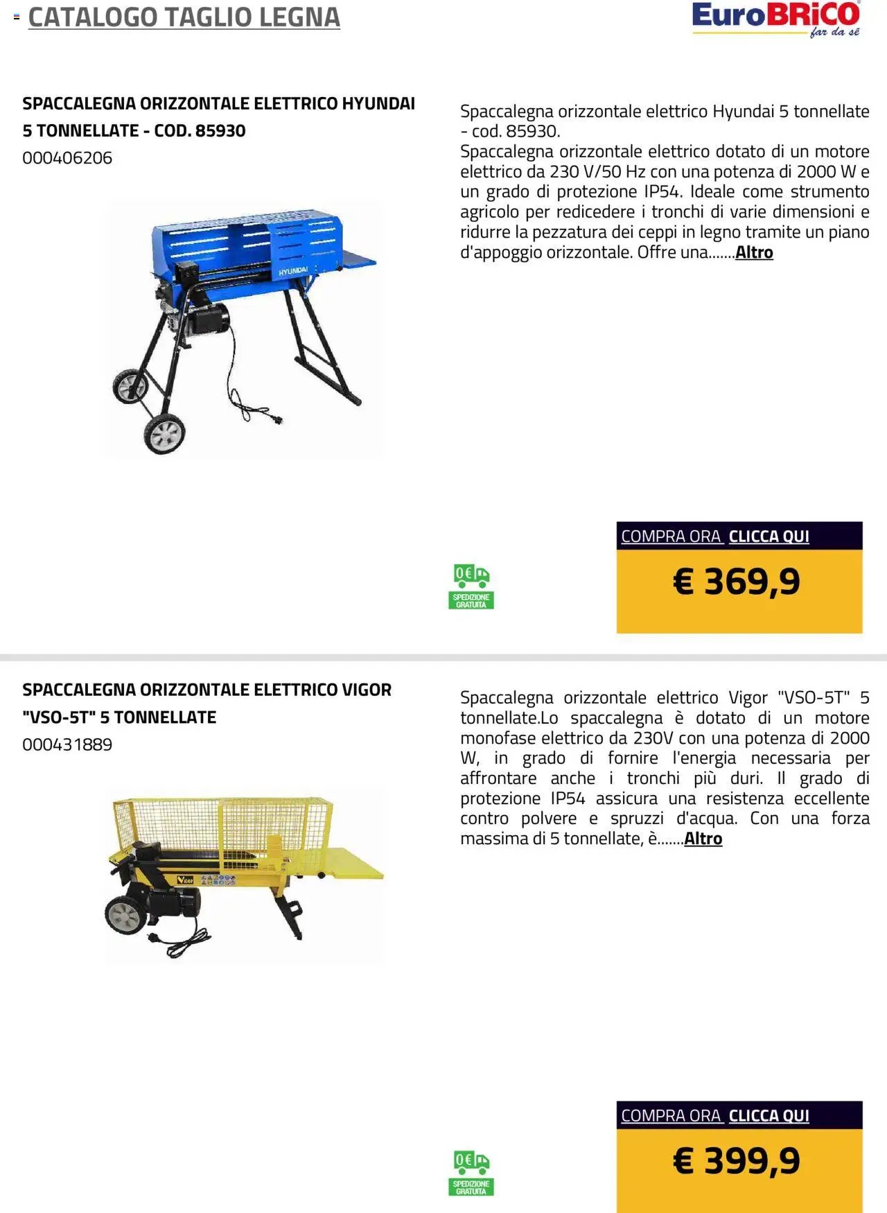 Eurobrico Taglio Legna catalogo