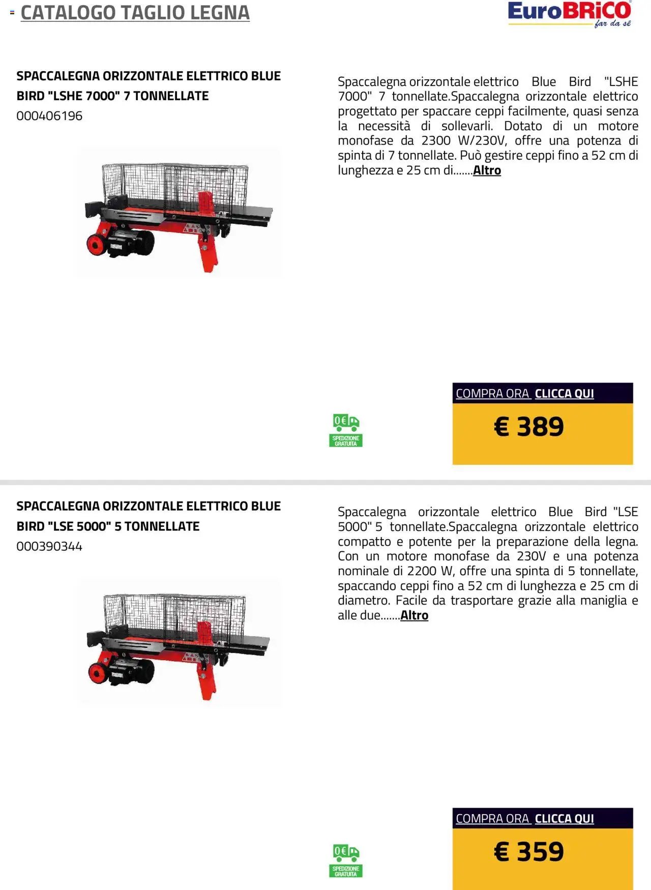 Eurobrico Taglio Legna catalogo