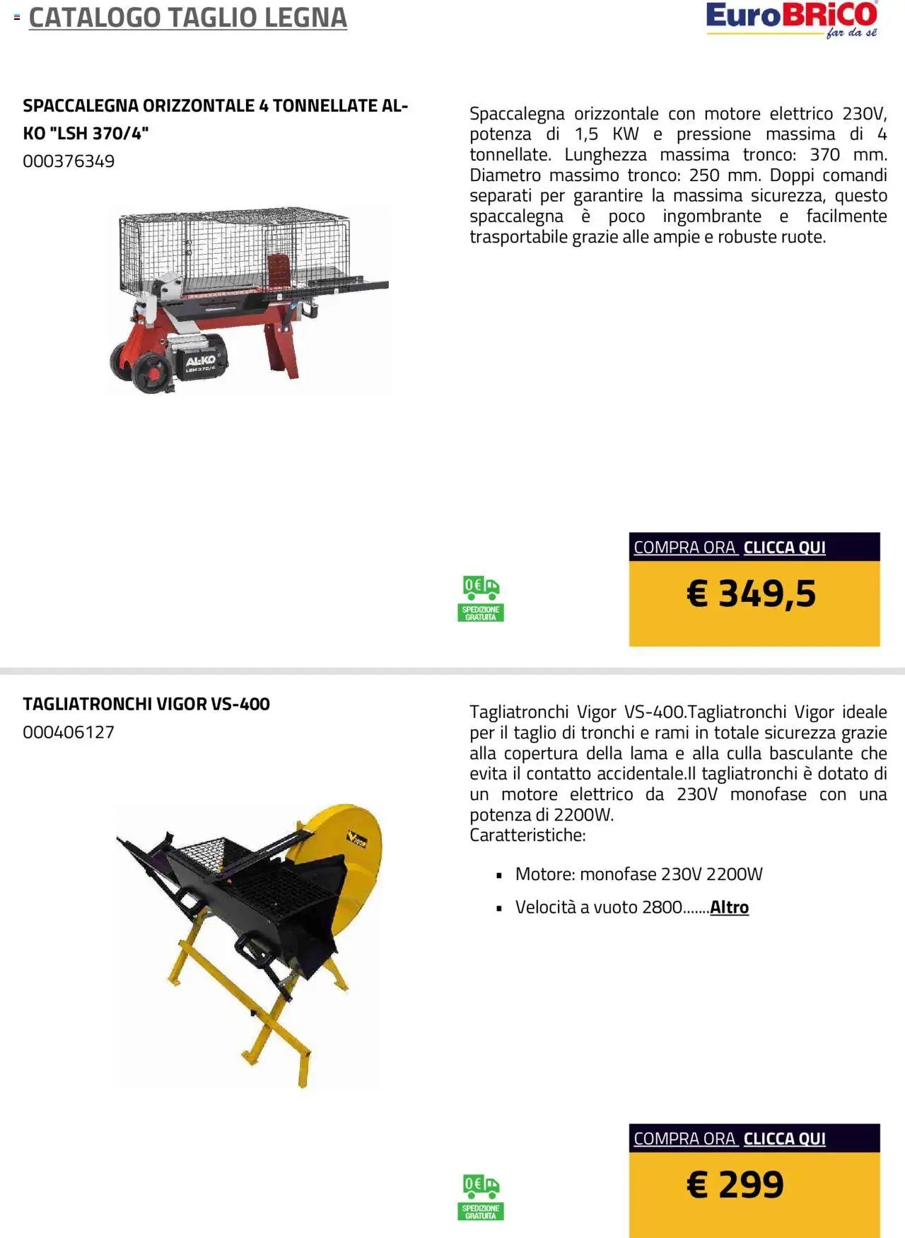Eurobrico Taglio Legna catalogo