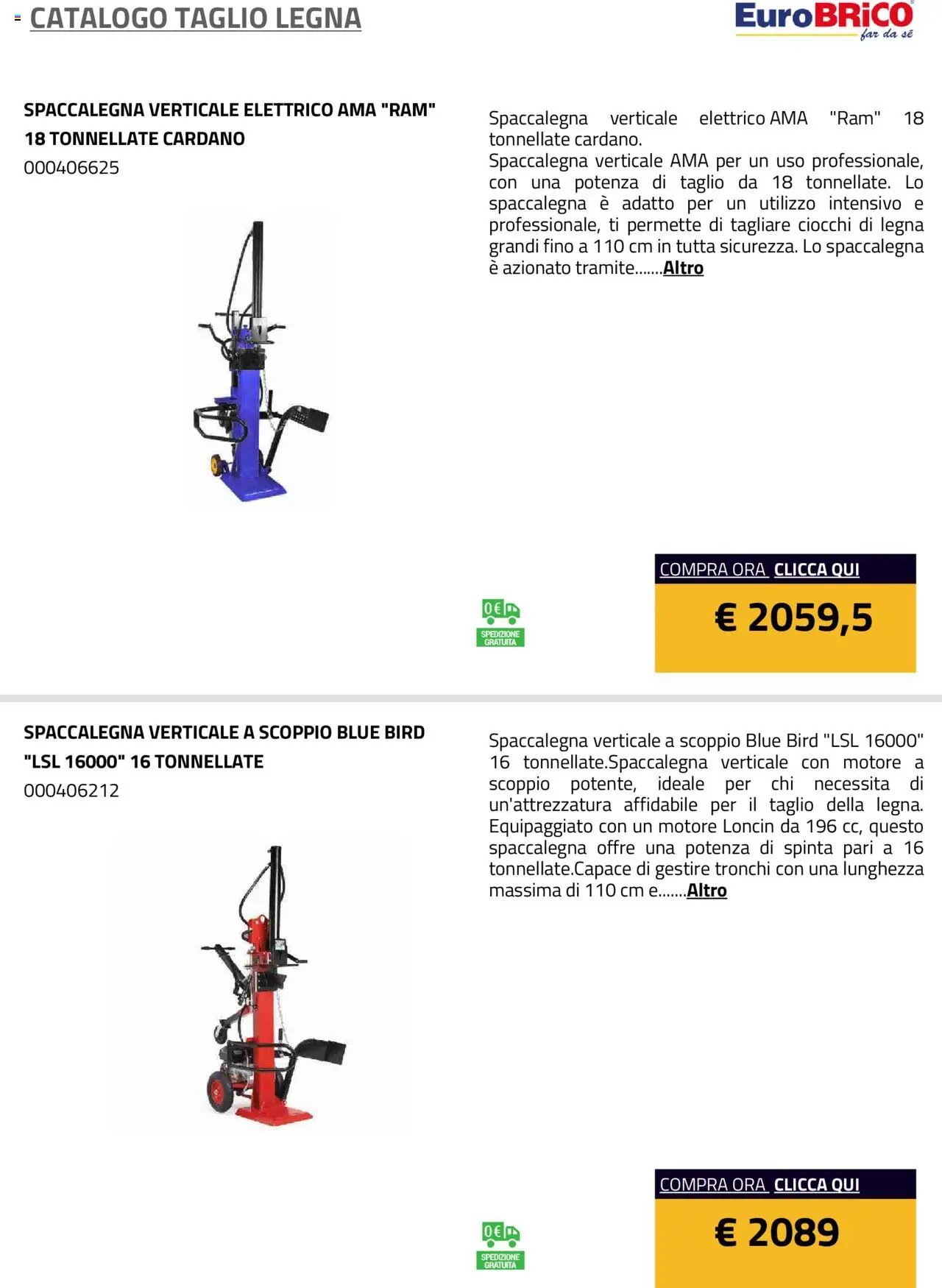Eurobrico Taglio Legna catalogo