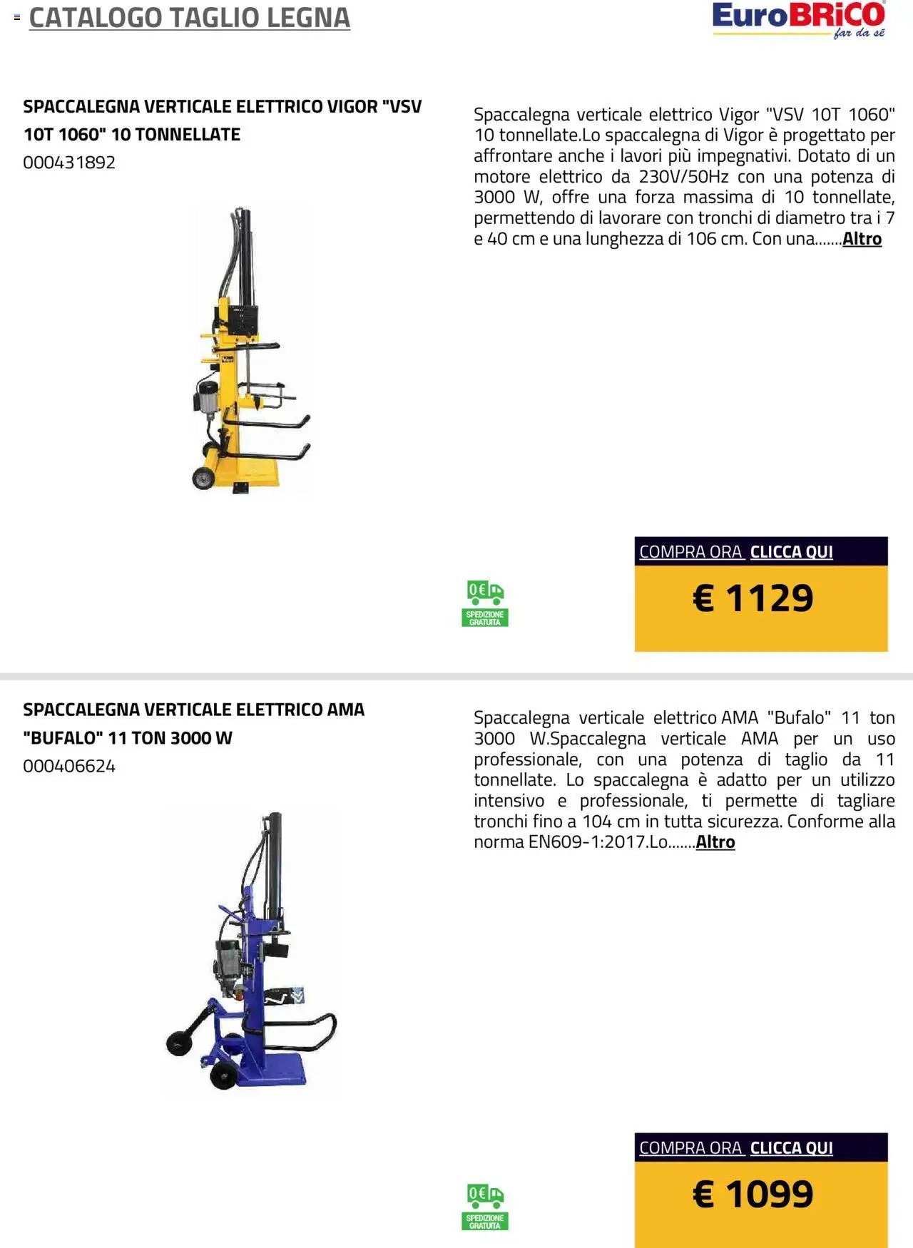 Eurobrico Taglio Legna catalogo