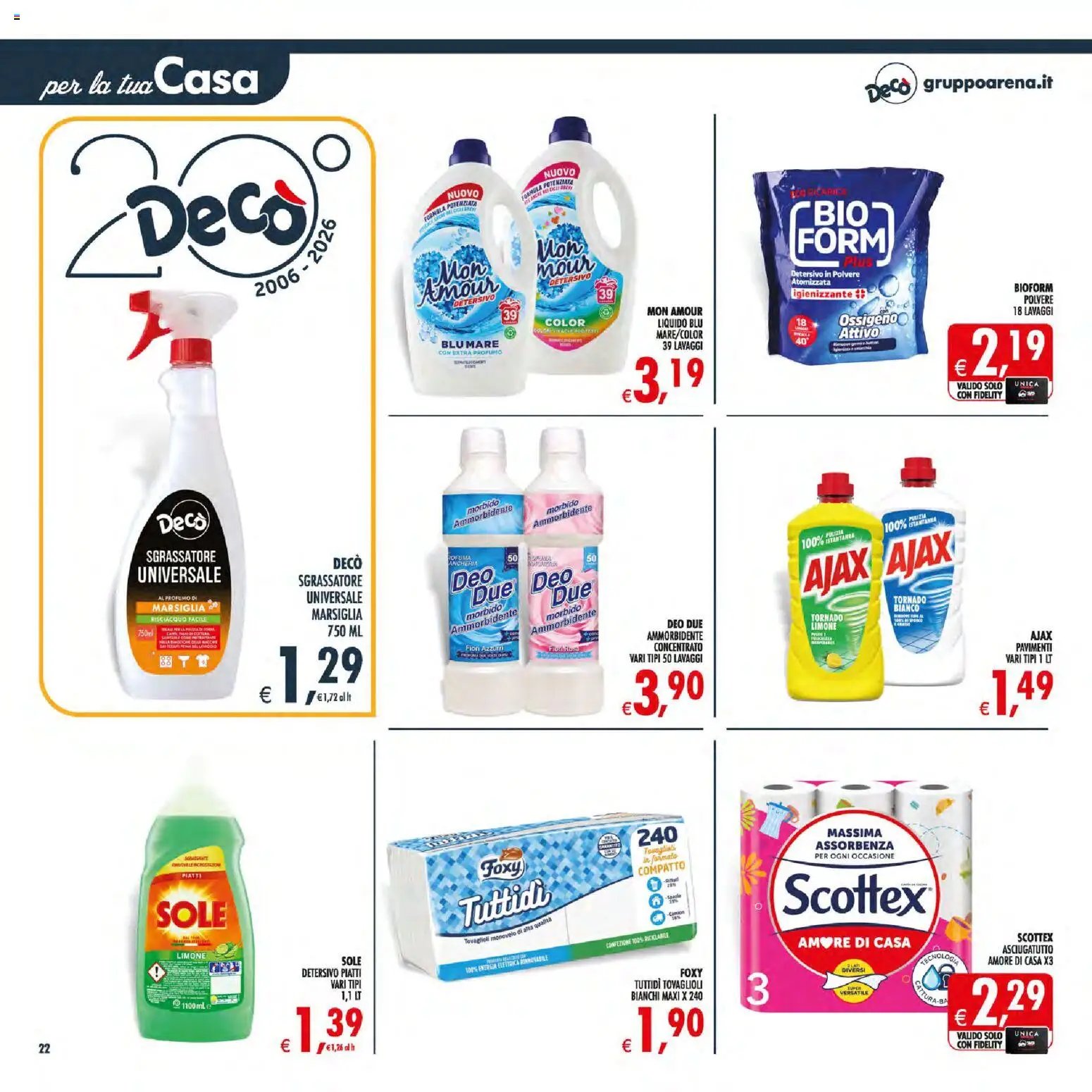 Decò volantino Maxistore, Supermercati Lipari
