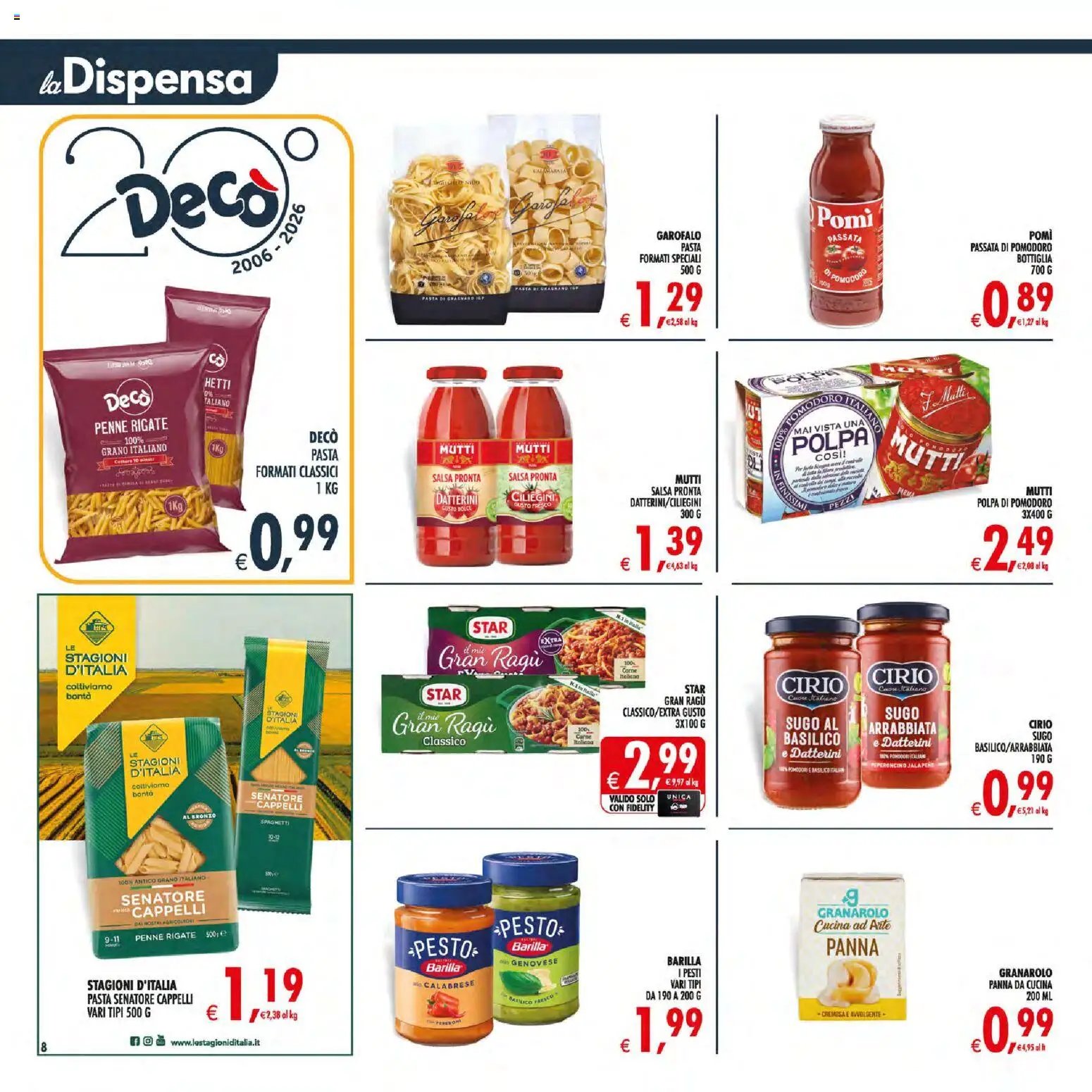 Decò volantino Maxistore, Supermercati Lipari