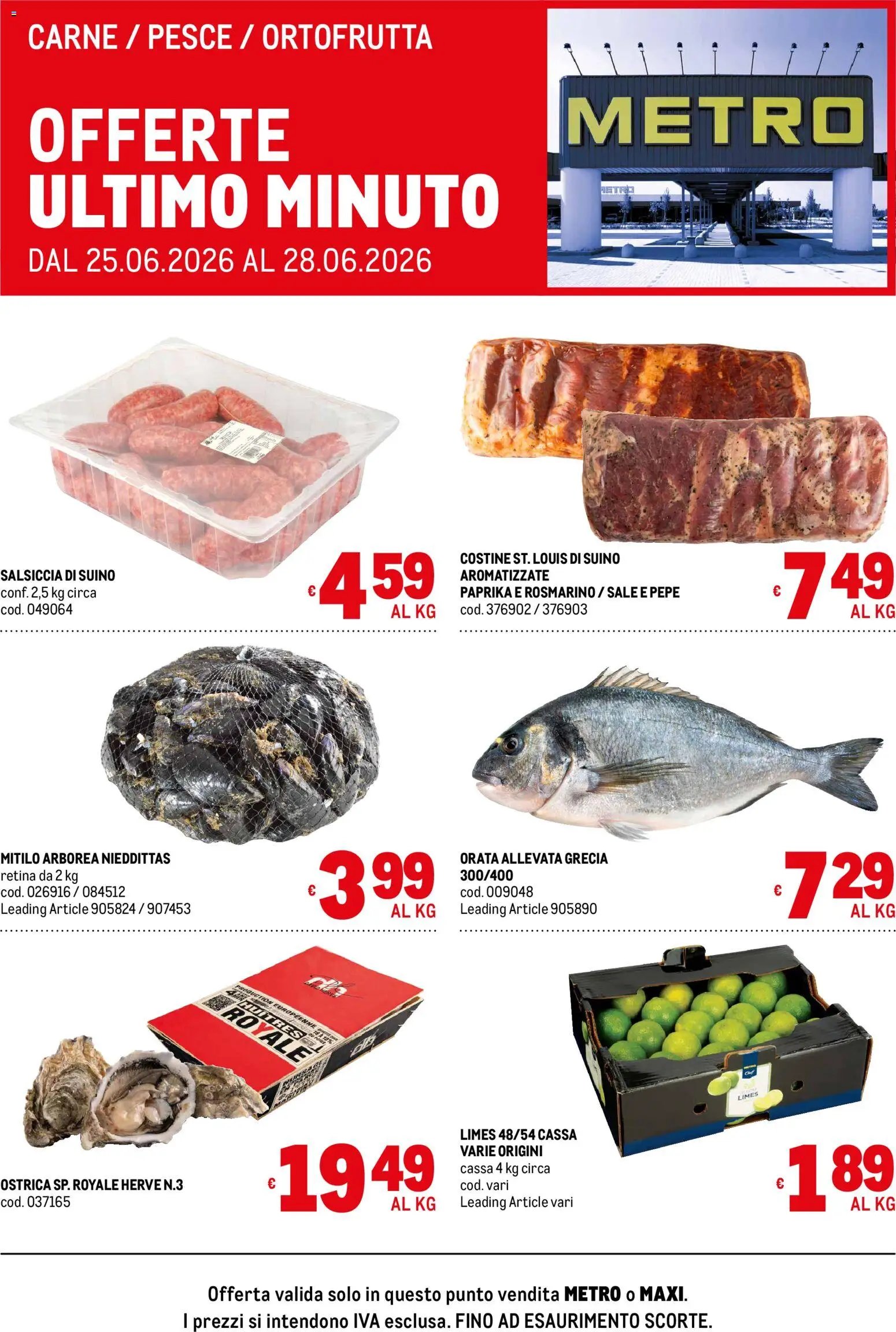 Metro volantino Offerte freschissimi