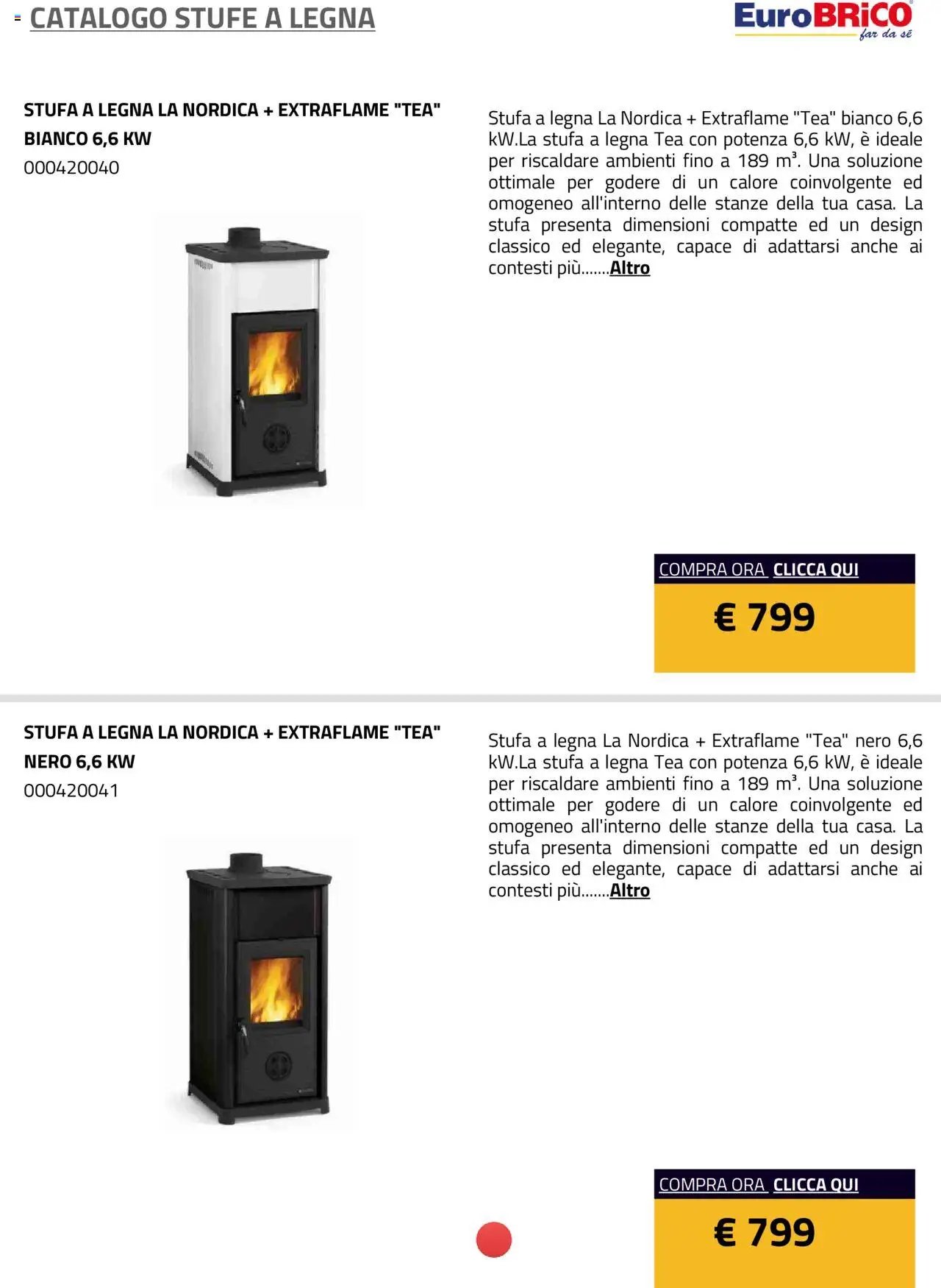 Eurobrico Stufe a Legna catalogo
