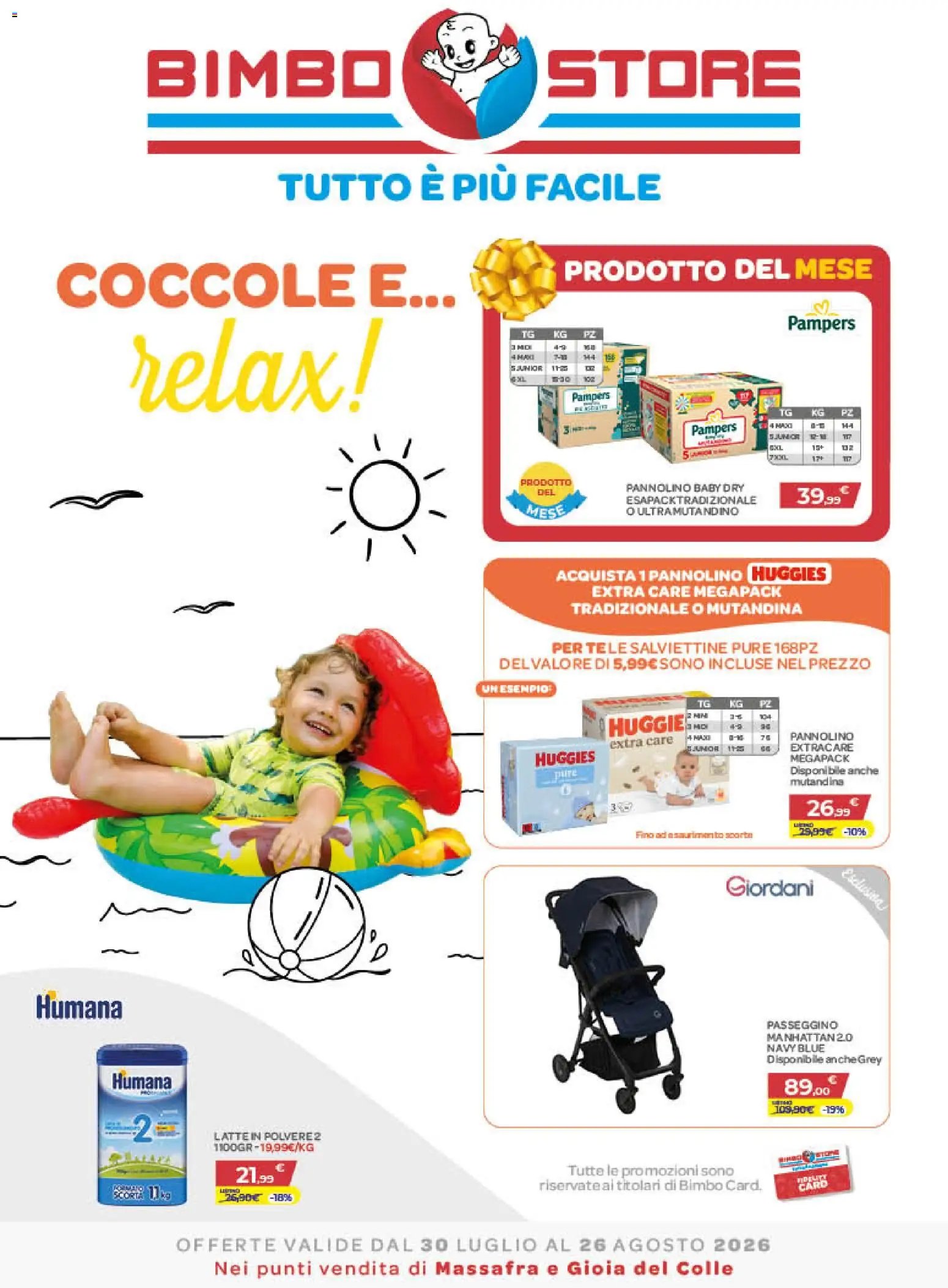 Bimbo store volantino Massafra e Gioia