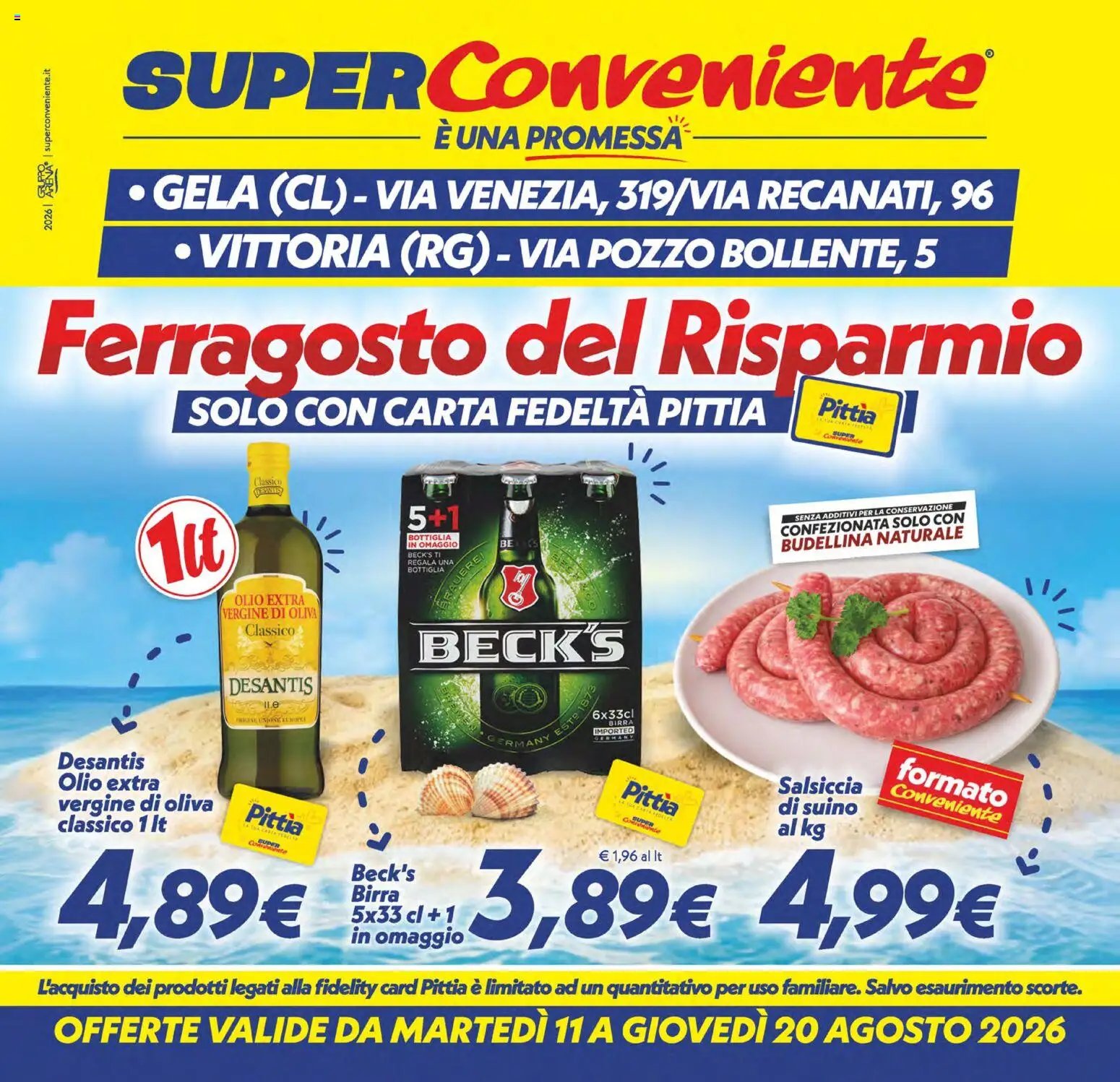 SuperConveniente volantino Gela, Vittoria