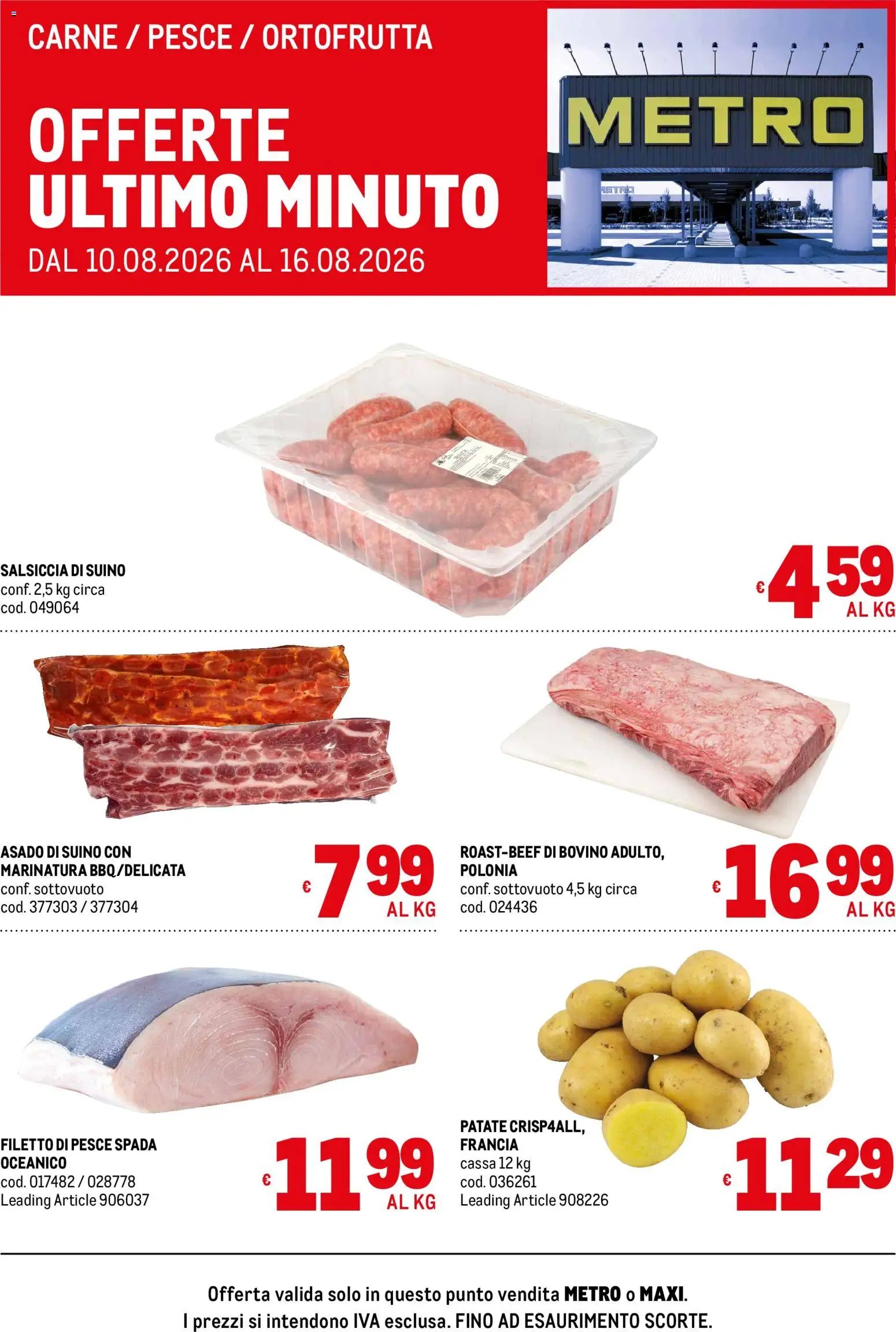 Metro volantino Offerte freschissimi