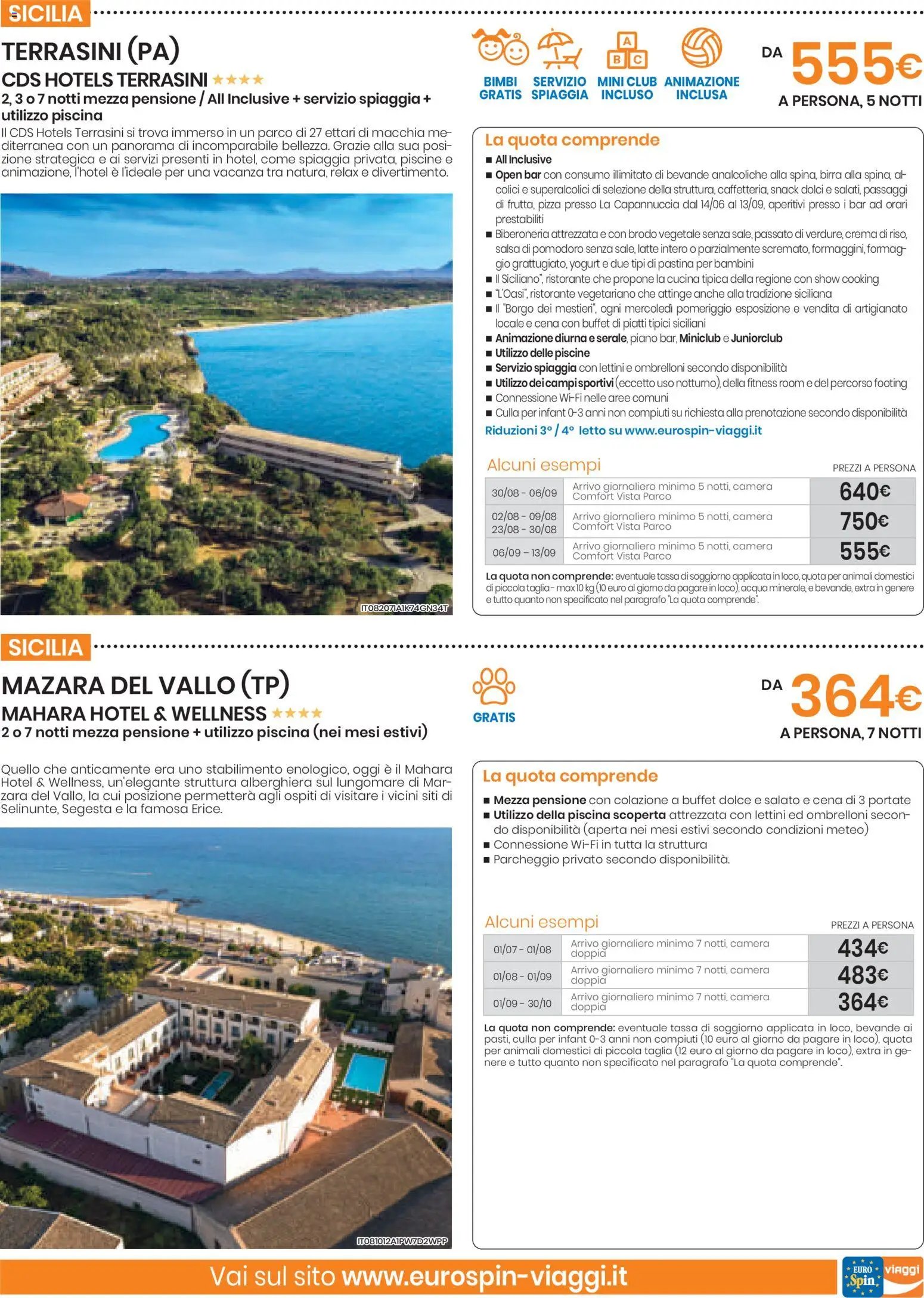 Eurospin volantino Viaggi Sud