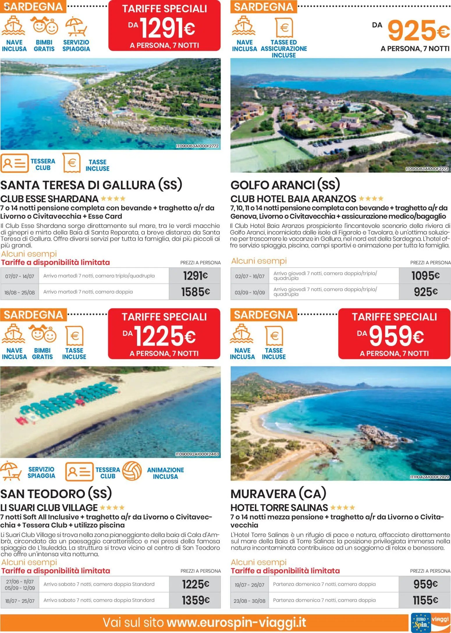 Eurospin volantino Viaggi Sud