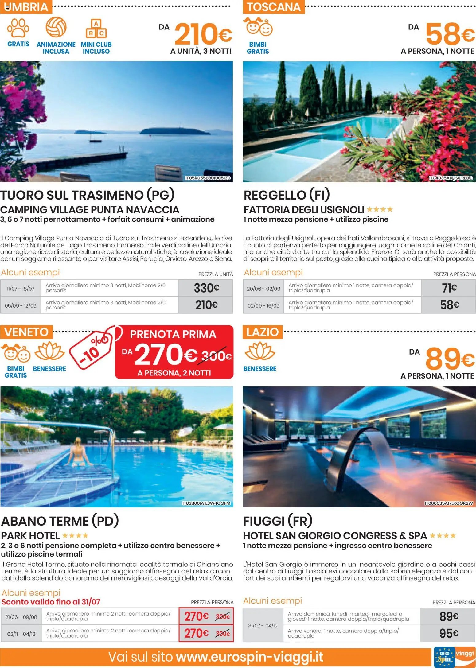 Eurospin volantino Viaggi Sud