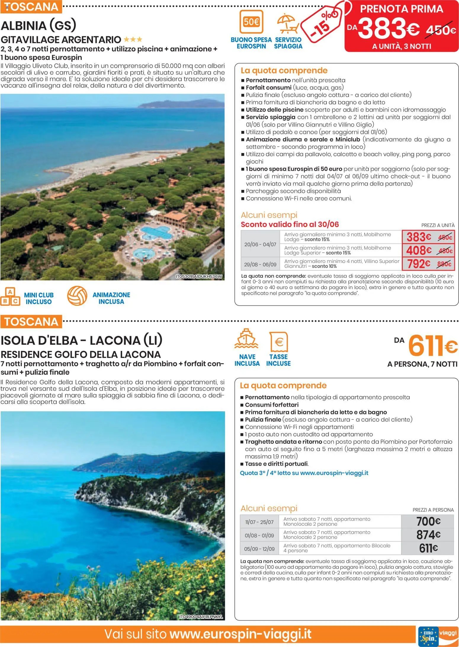 Eurospin volantino Viaggi Sud