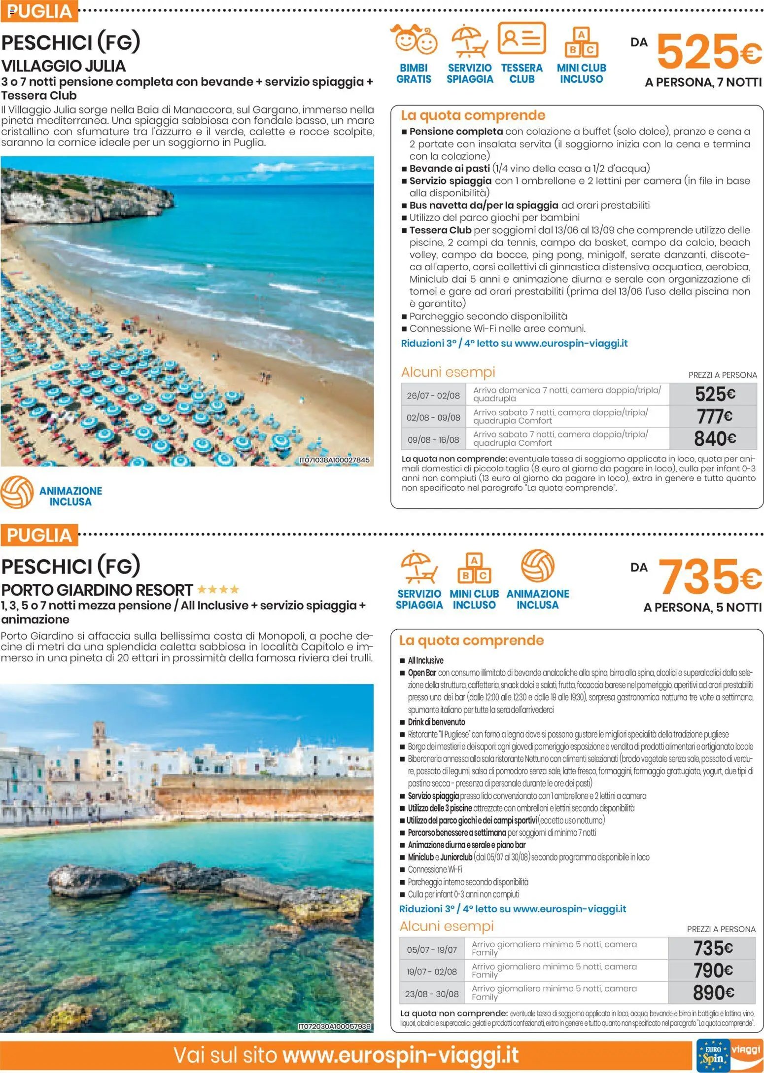 Eurospin volantino Viaggi Sud