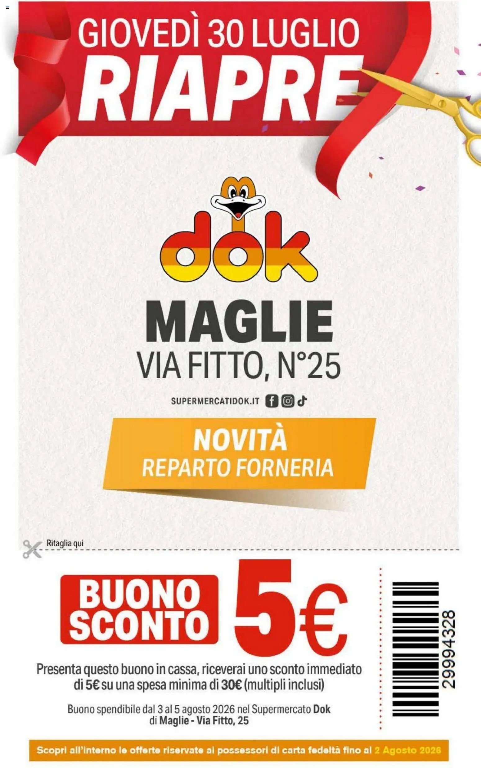 DOK volantino Riapertura Maglie
