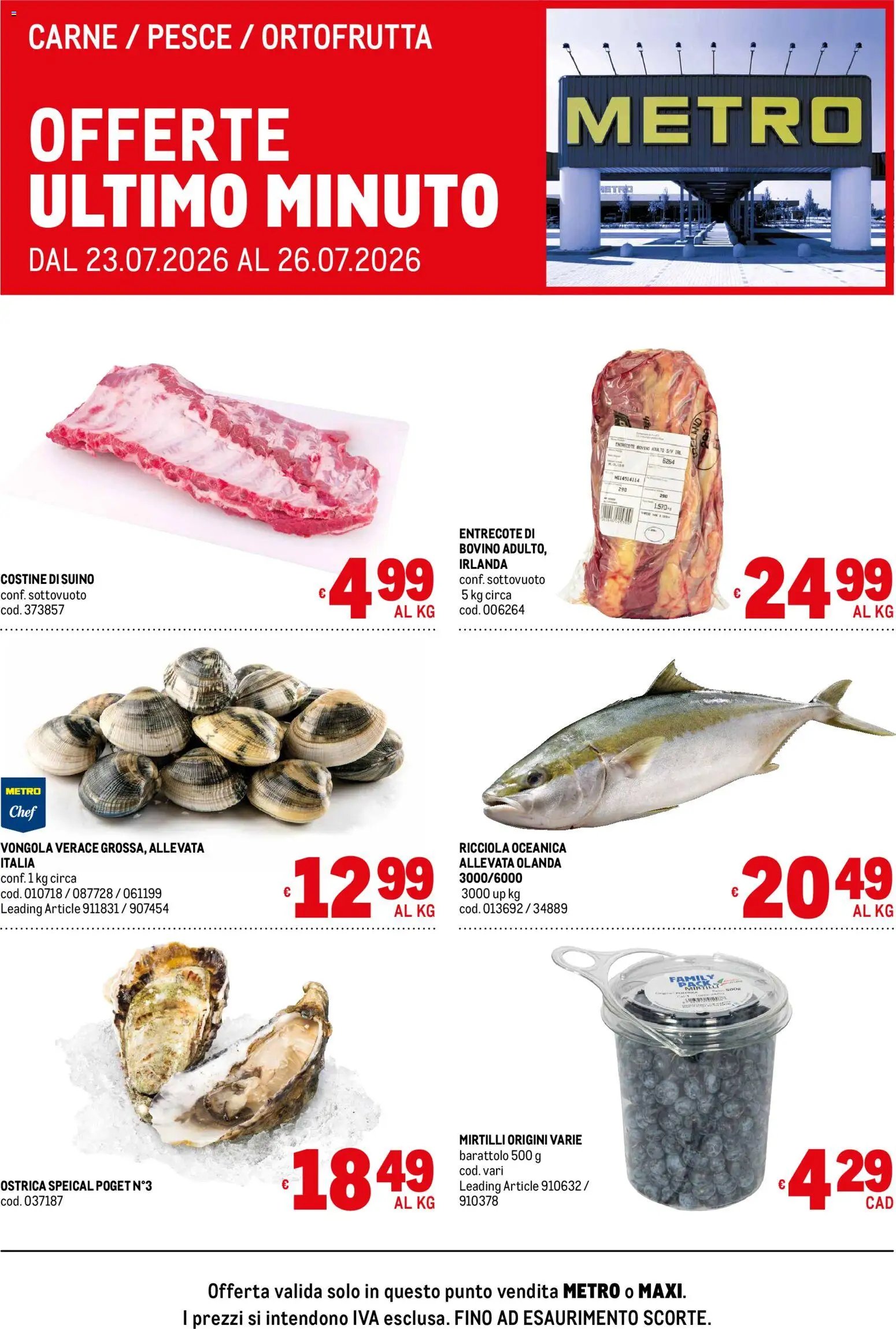 Metro volantino Offerte freschissimi