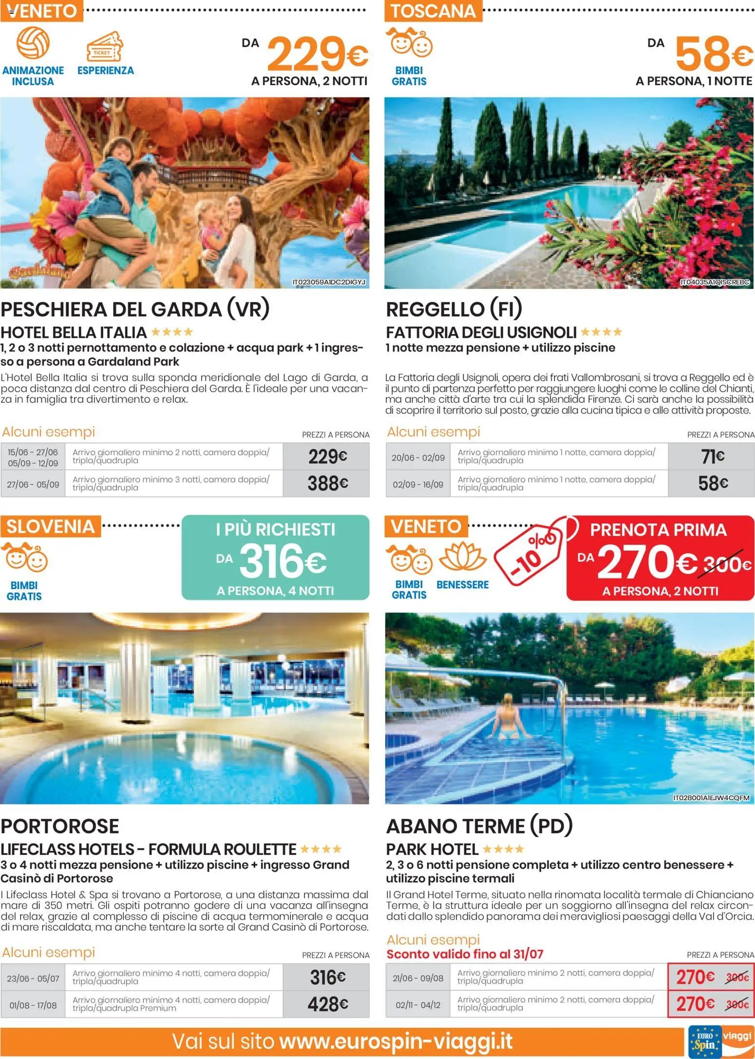 Eurospin volantino Viaggi Nord