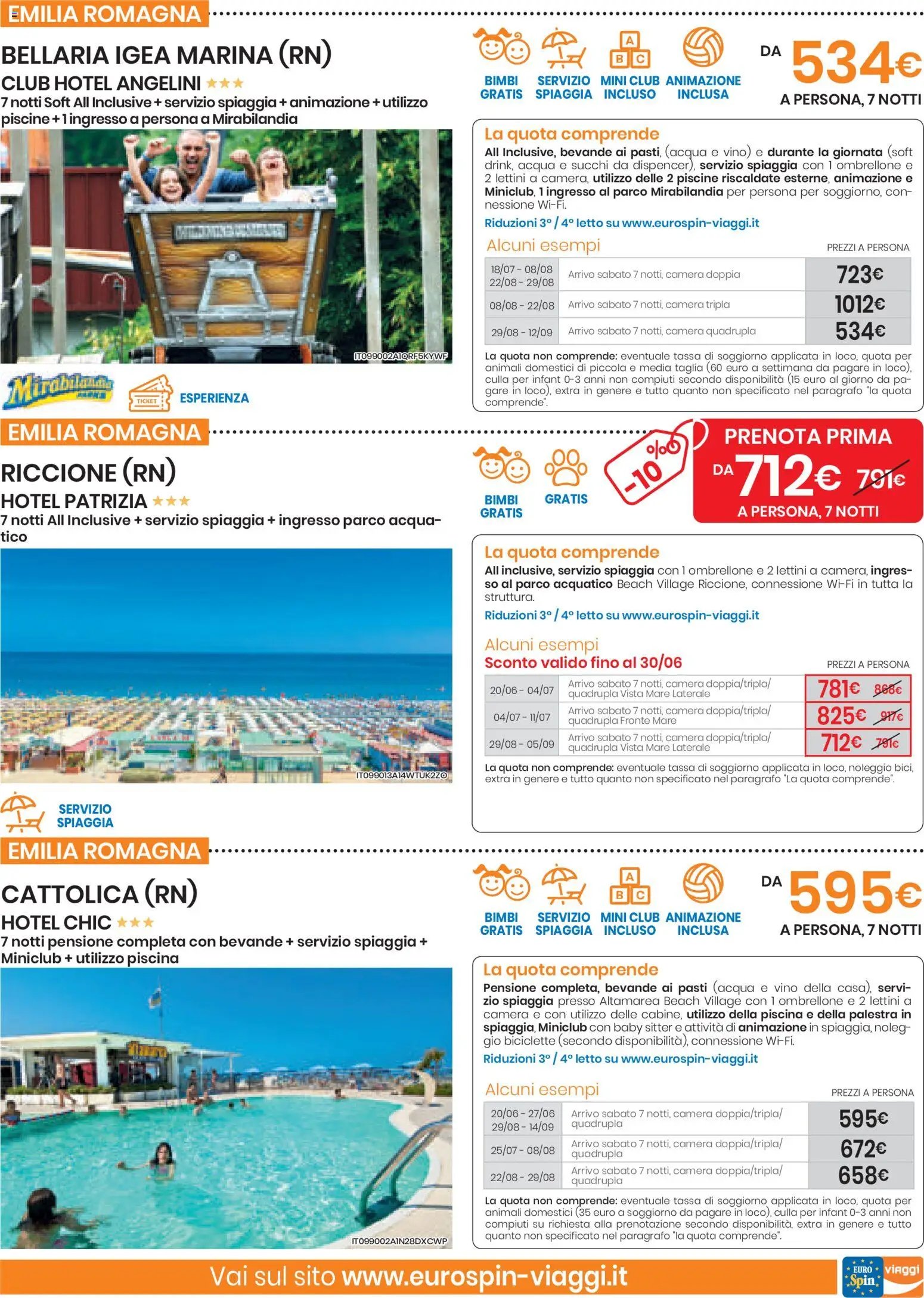 Eurospin volantino Viaggi Nord