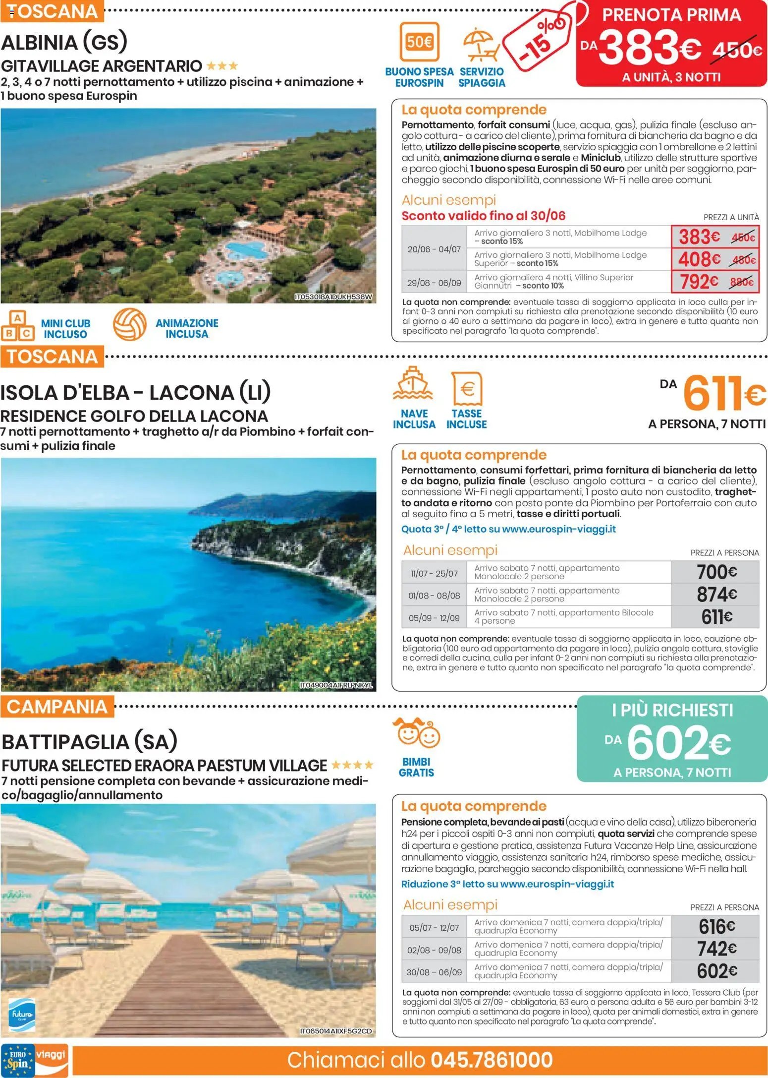 Eurospin volantino Viaggi Nord