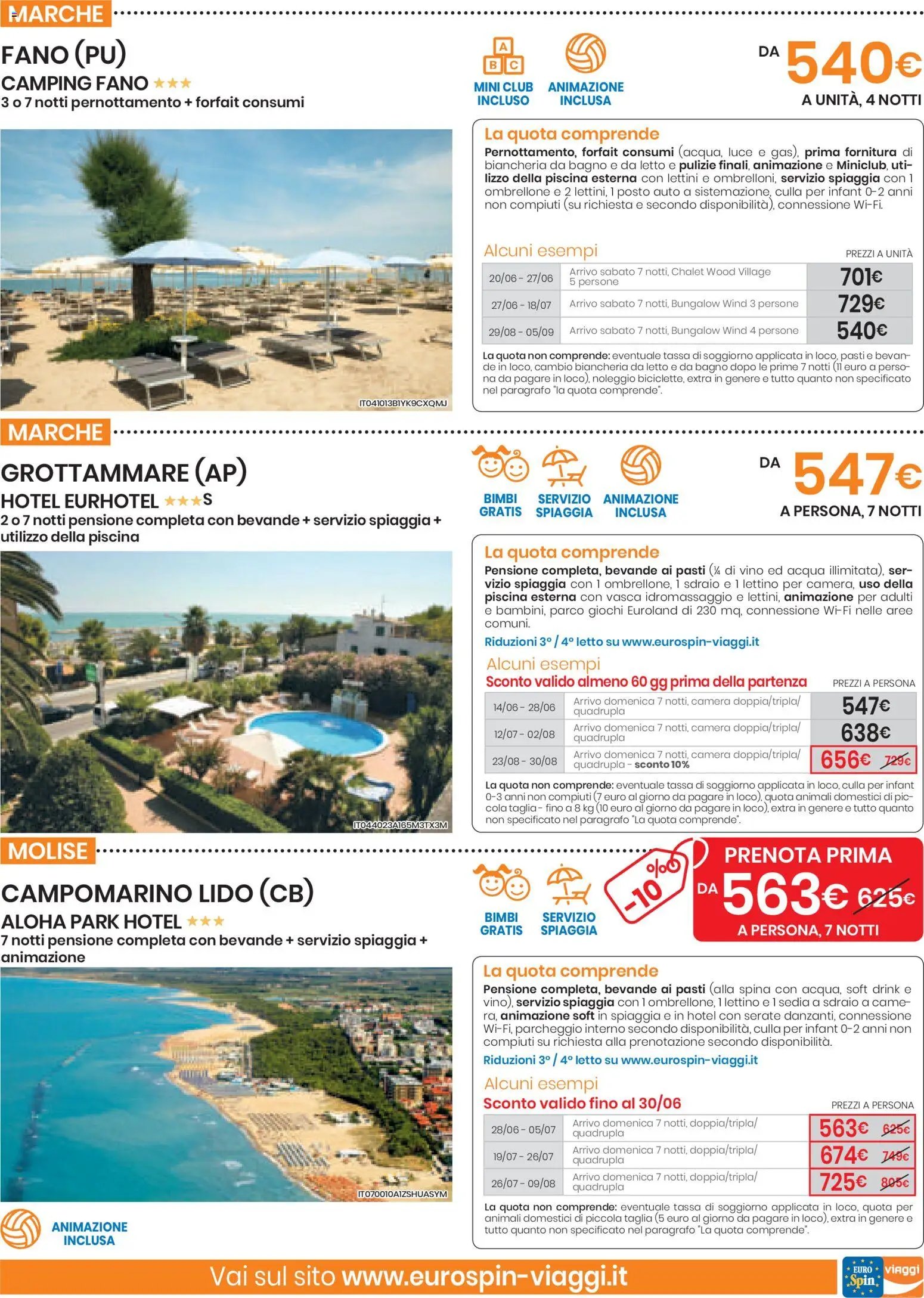 Eurospin volantino Viaggi Nord