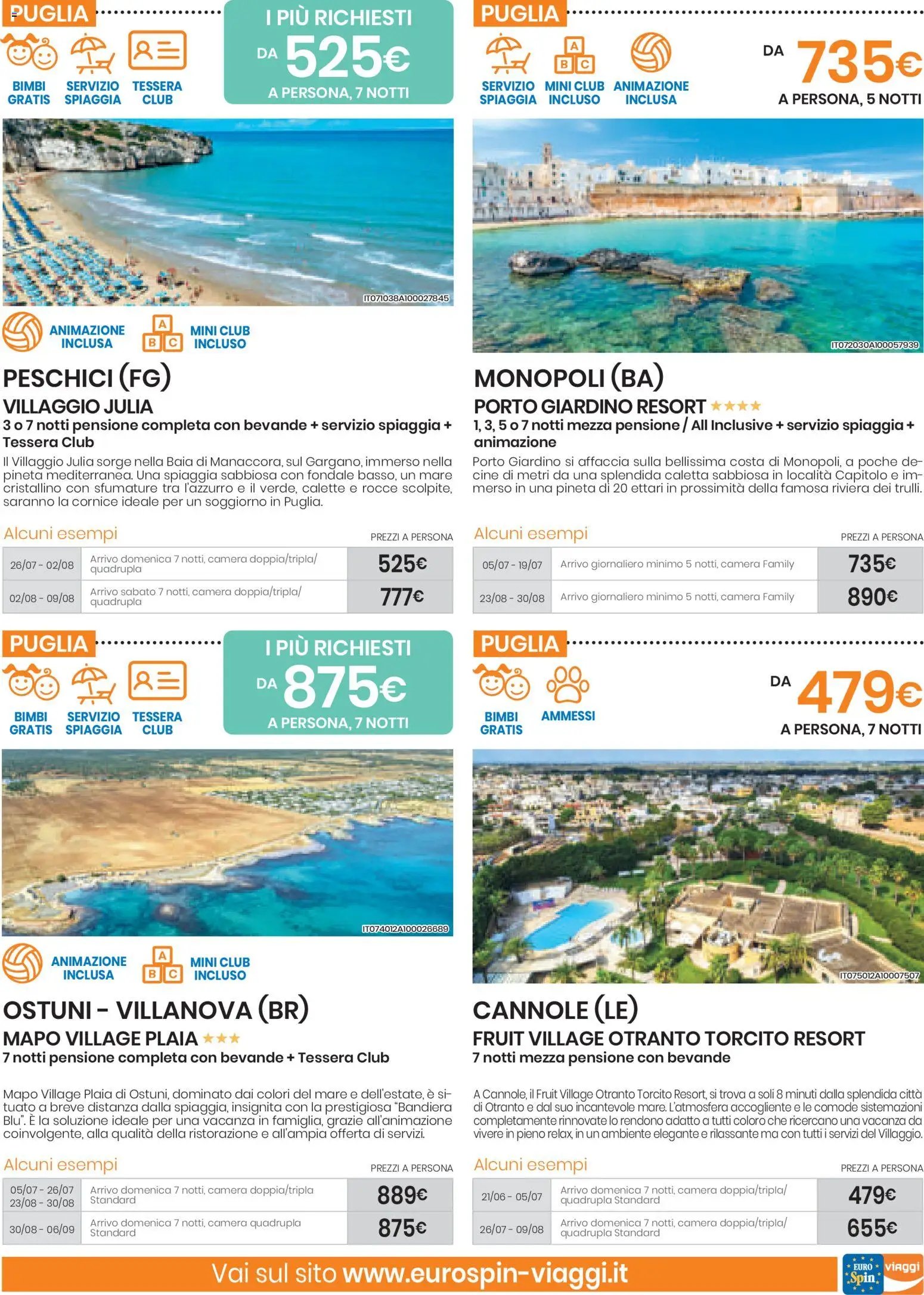 Eurospin volantino Viaggi Nord