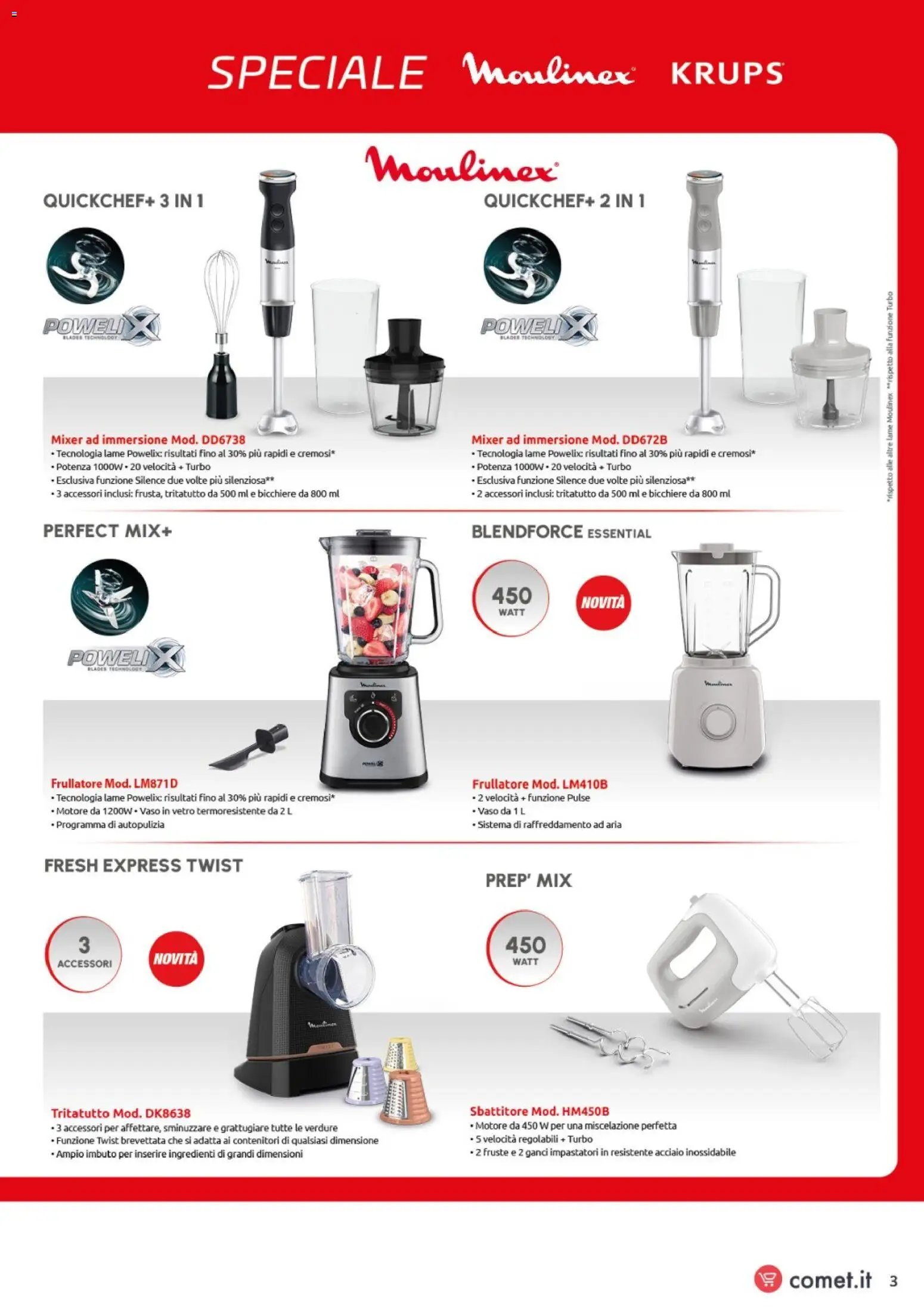 Comet volantino Moulinex Krups