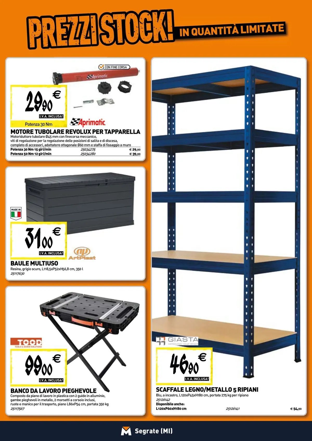 TECNOMAT - Straordinari prezzi stock!