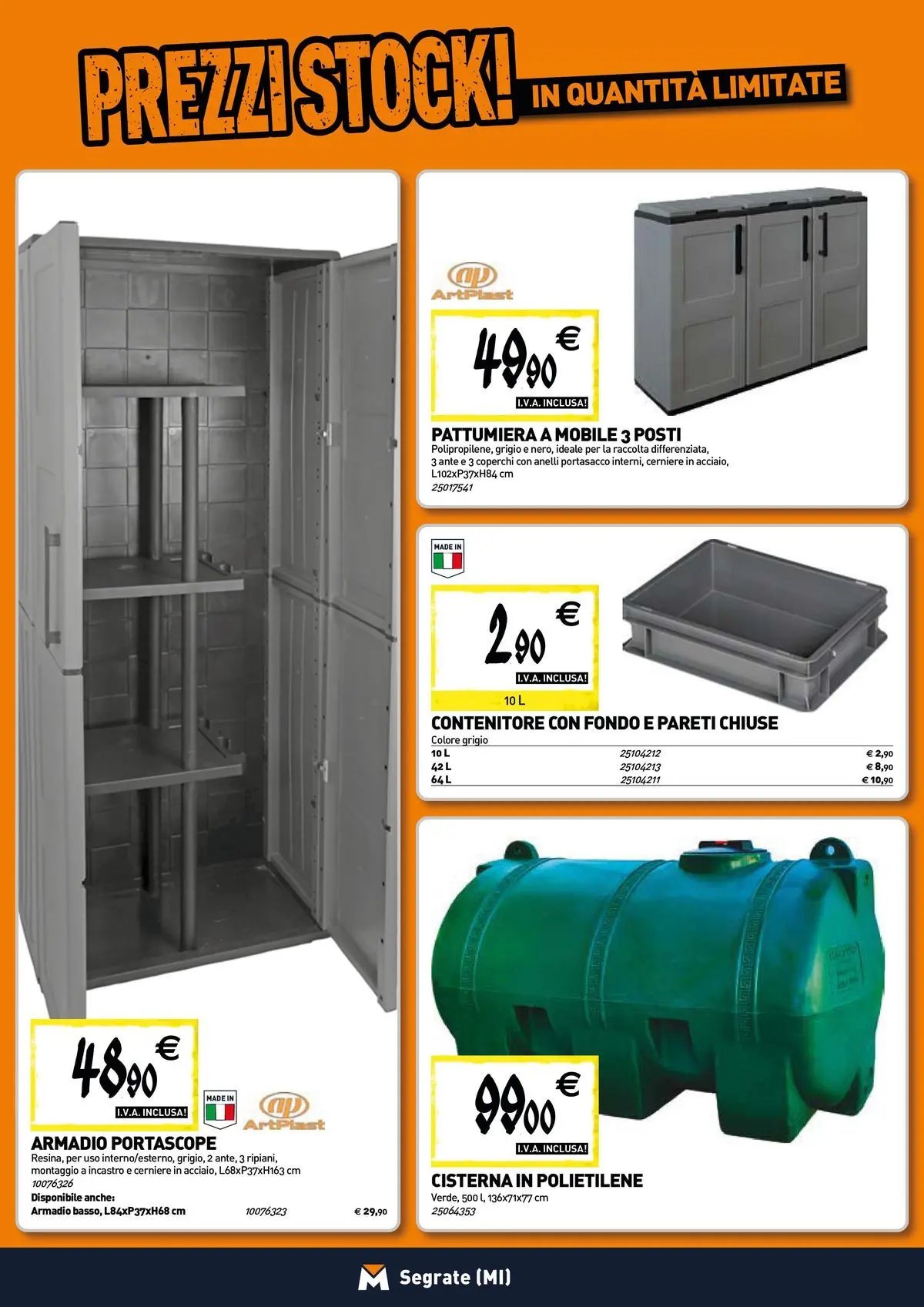 TECNOMAT - Straordinari prezzi stock!