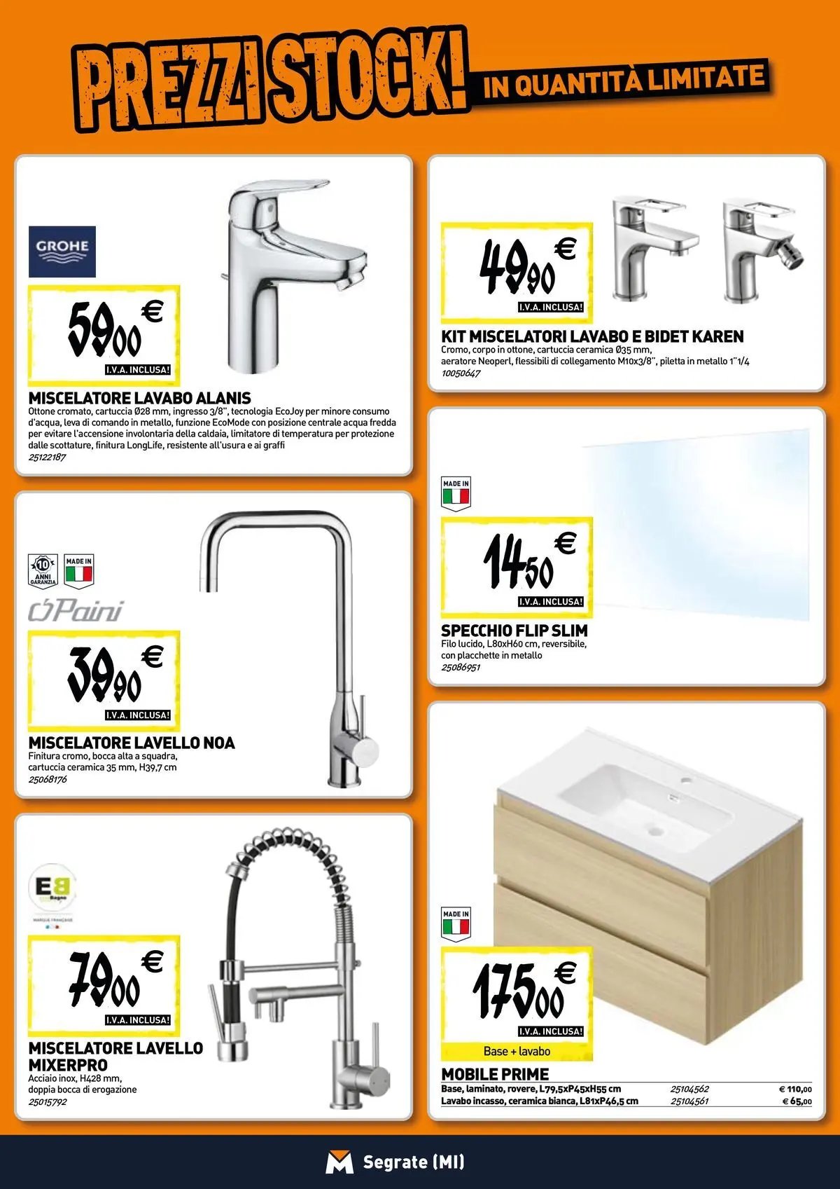 TECNOMAT - Straordinari prezzi stock!