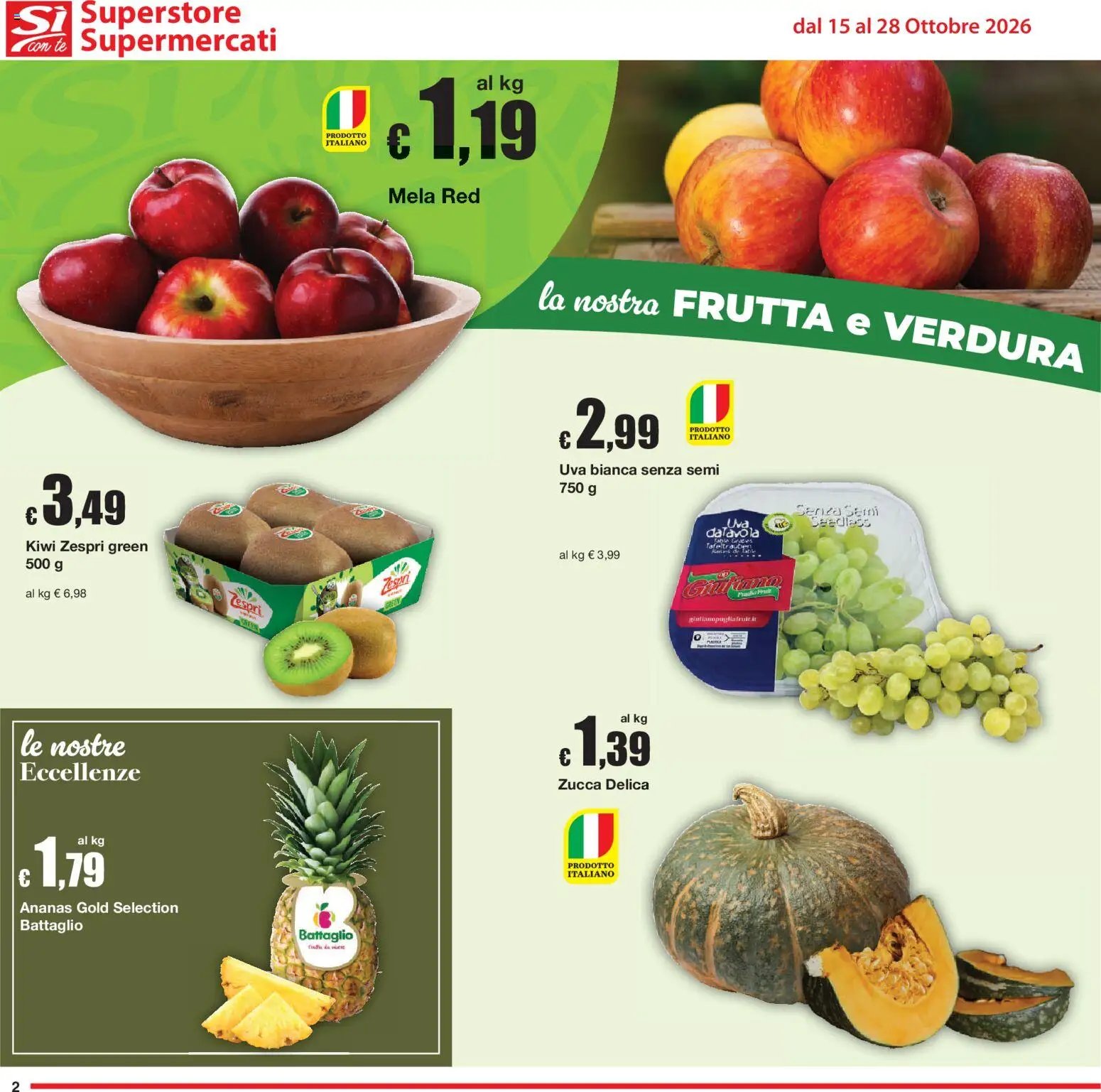 Sì con Te volantino Superstore, Supermercati