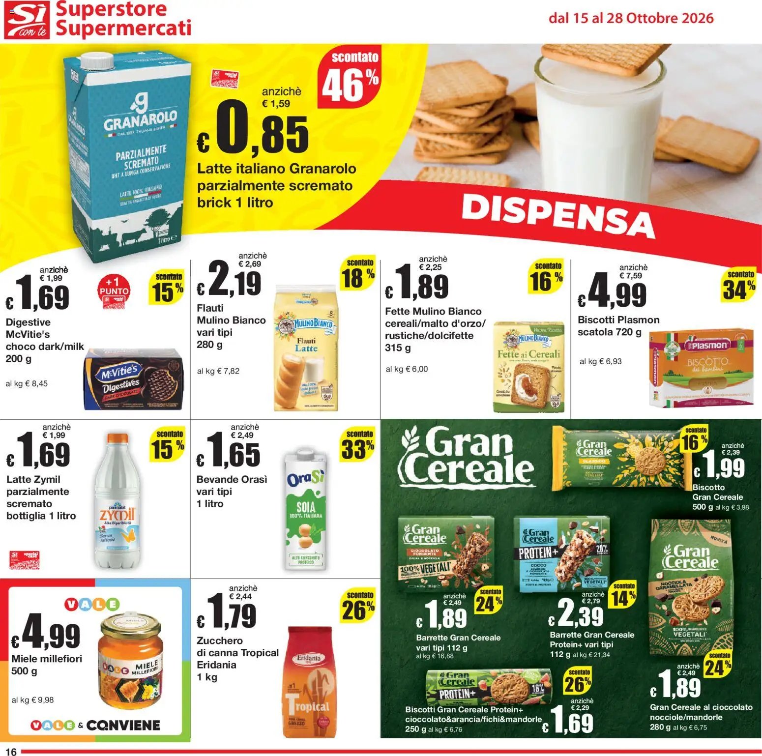 Sì con Te volantino Superstore, Supermercati