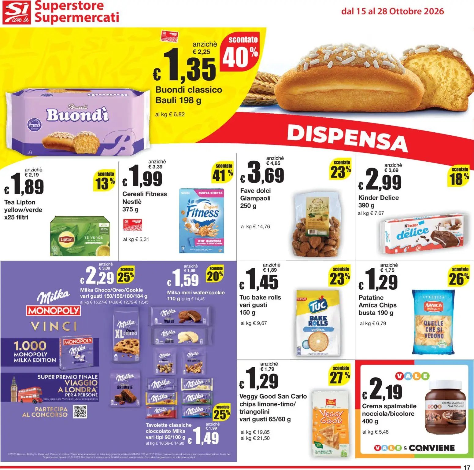Sì con Te volantino Superstore, Supermercati