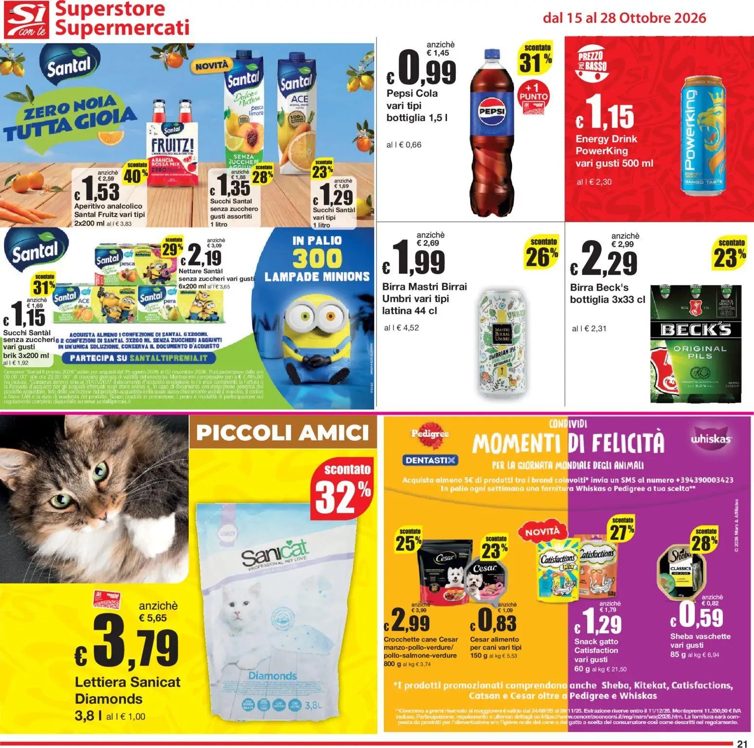 Sì con Te volantino Superstore, Supermercati