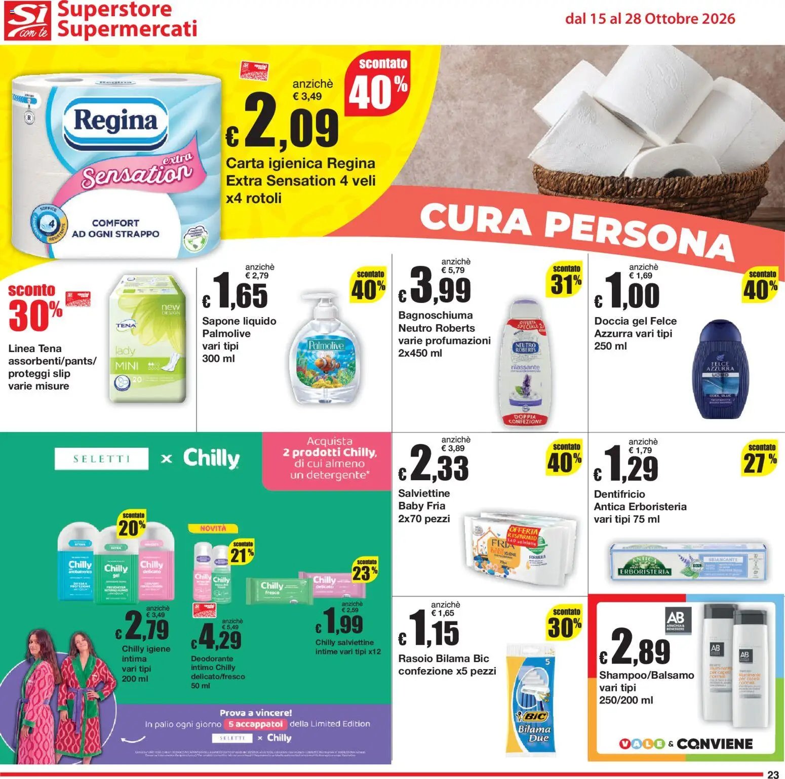 Sì con Te volantino Superstore, Supermercati
