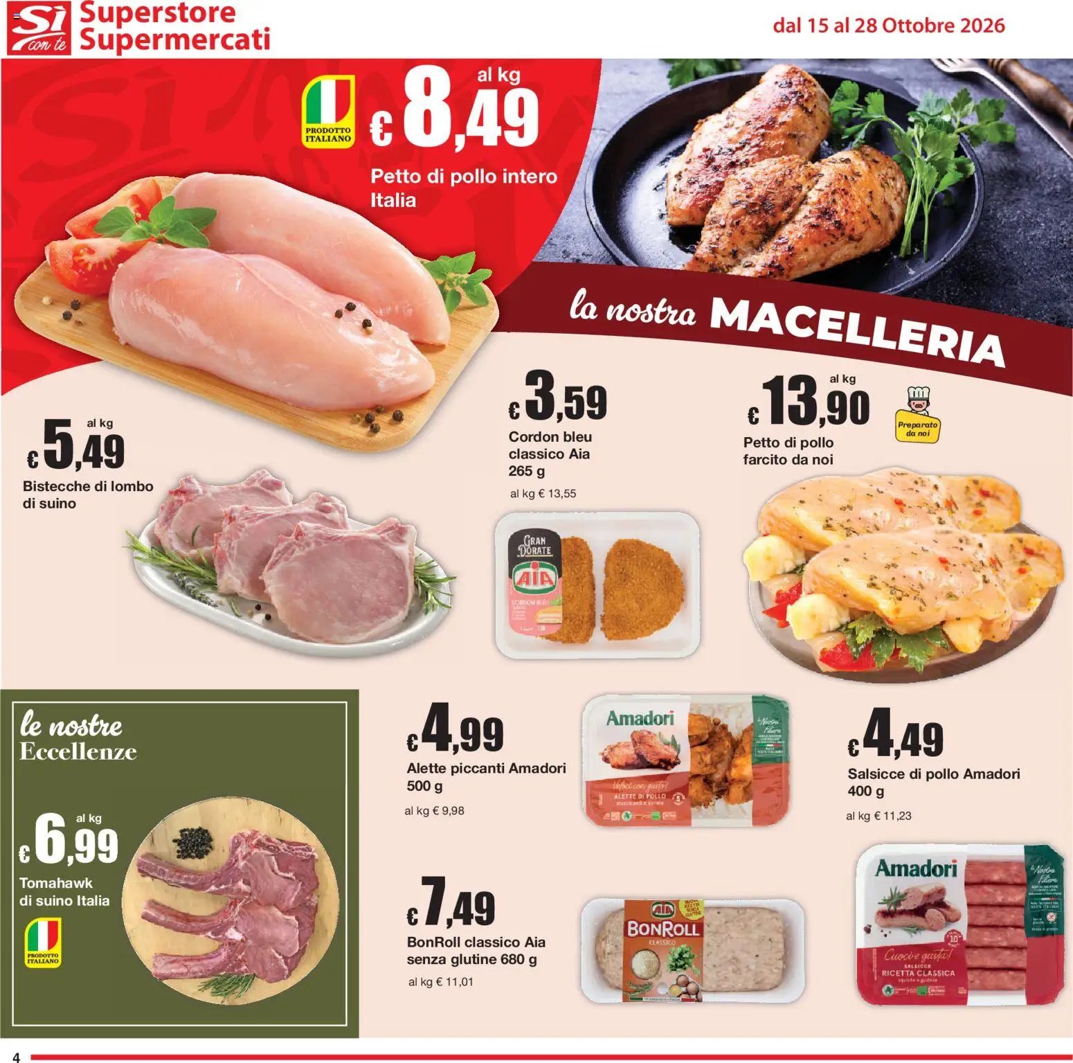 Sì con Te volantino Superstore, Supermercati