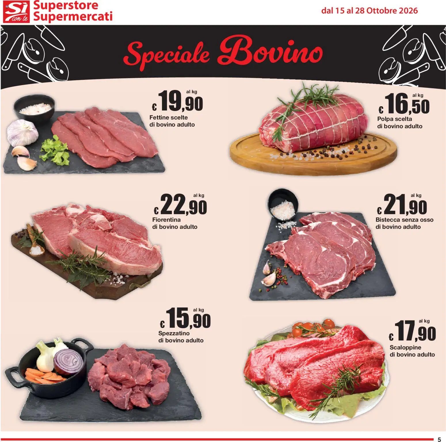Sì con Te volantino Superstore, Supermercati