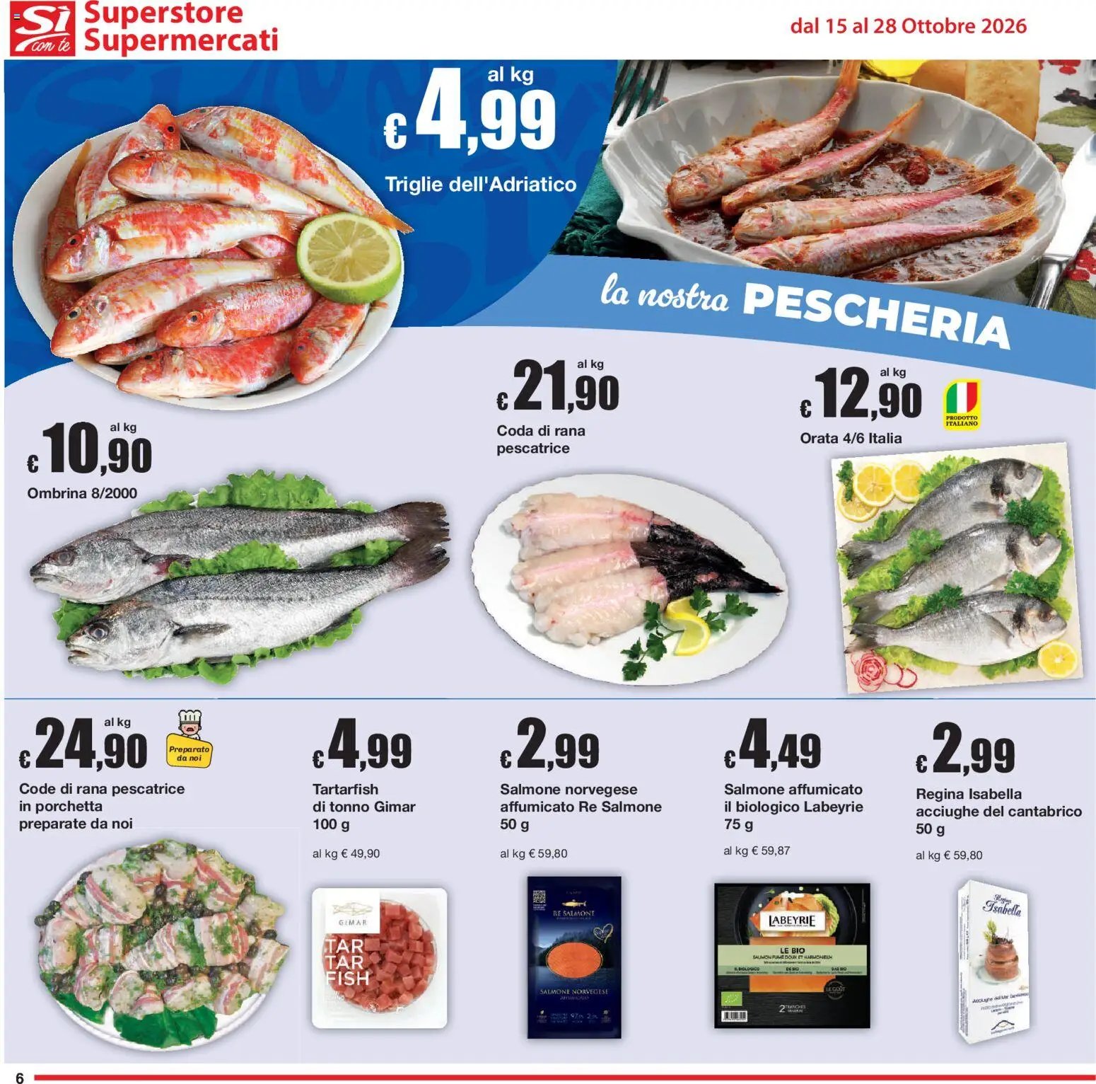 Sì con Te volantino Superstore, Supermercati