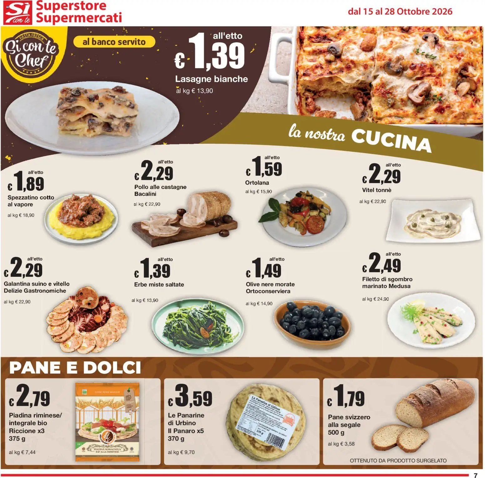 Sì con Te volantino Superstore, Supermercati
