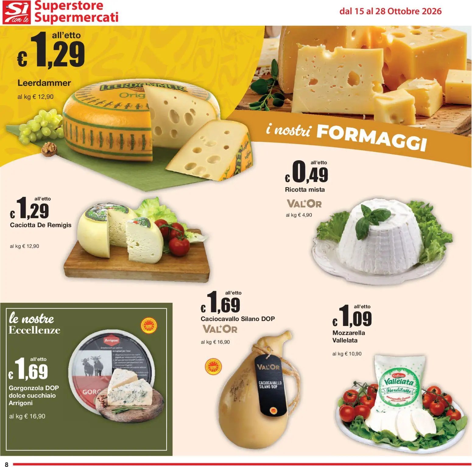 Sì con Te volantino Superstore, Supermercati