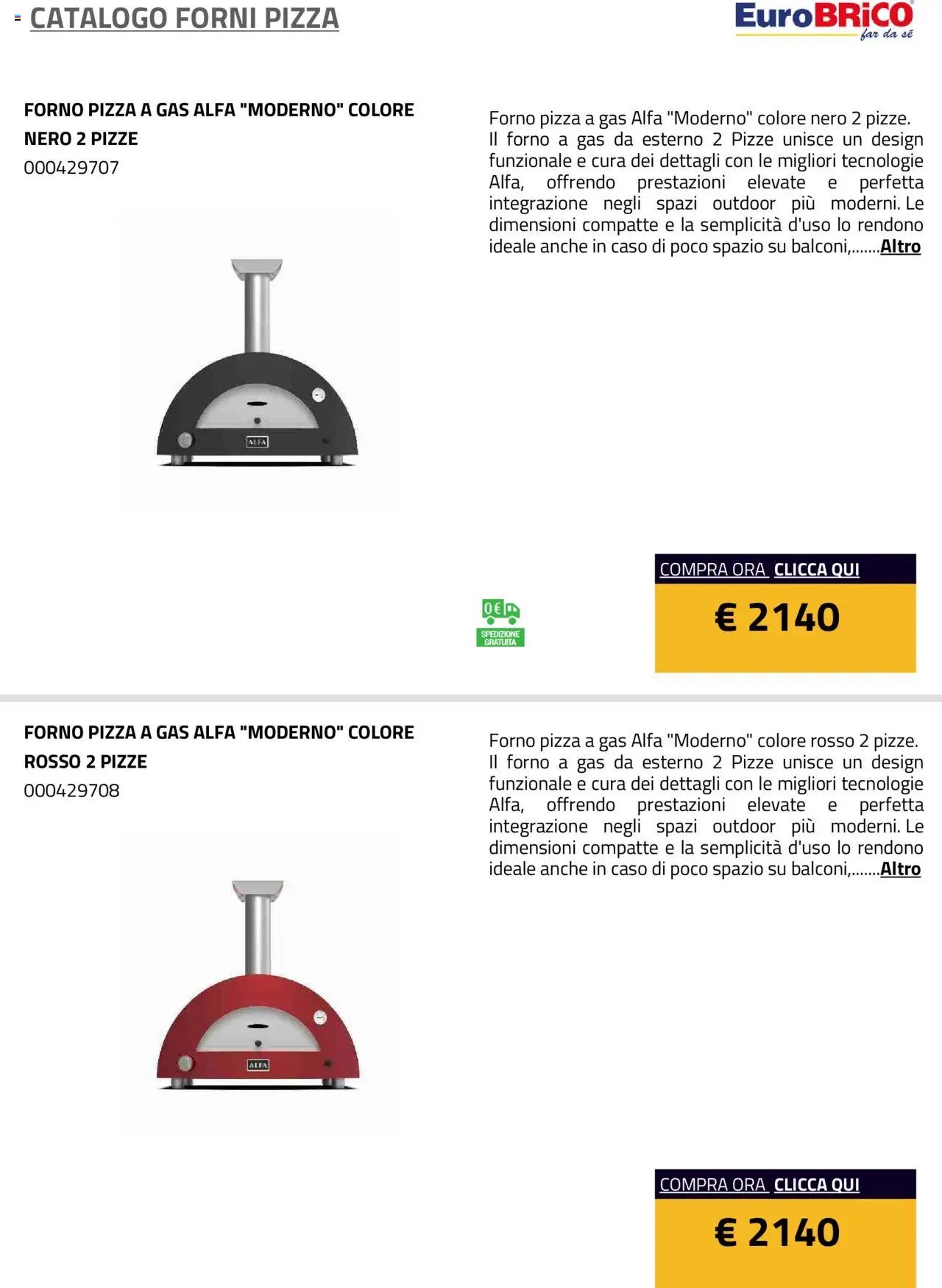 Eurobrico Forni Pizza catalogo