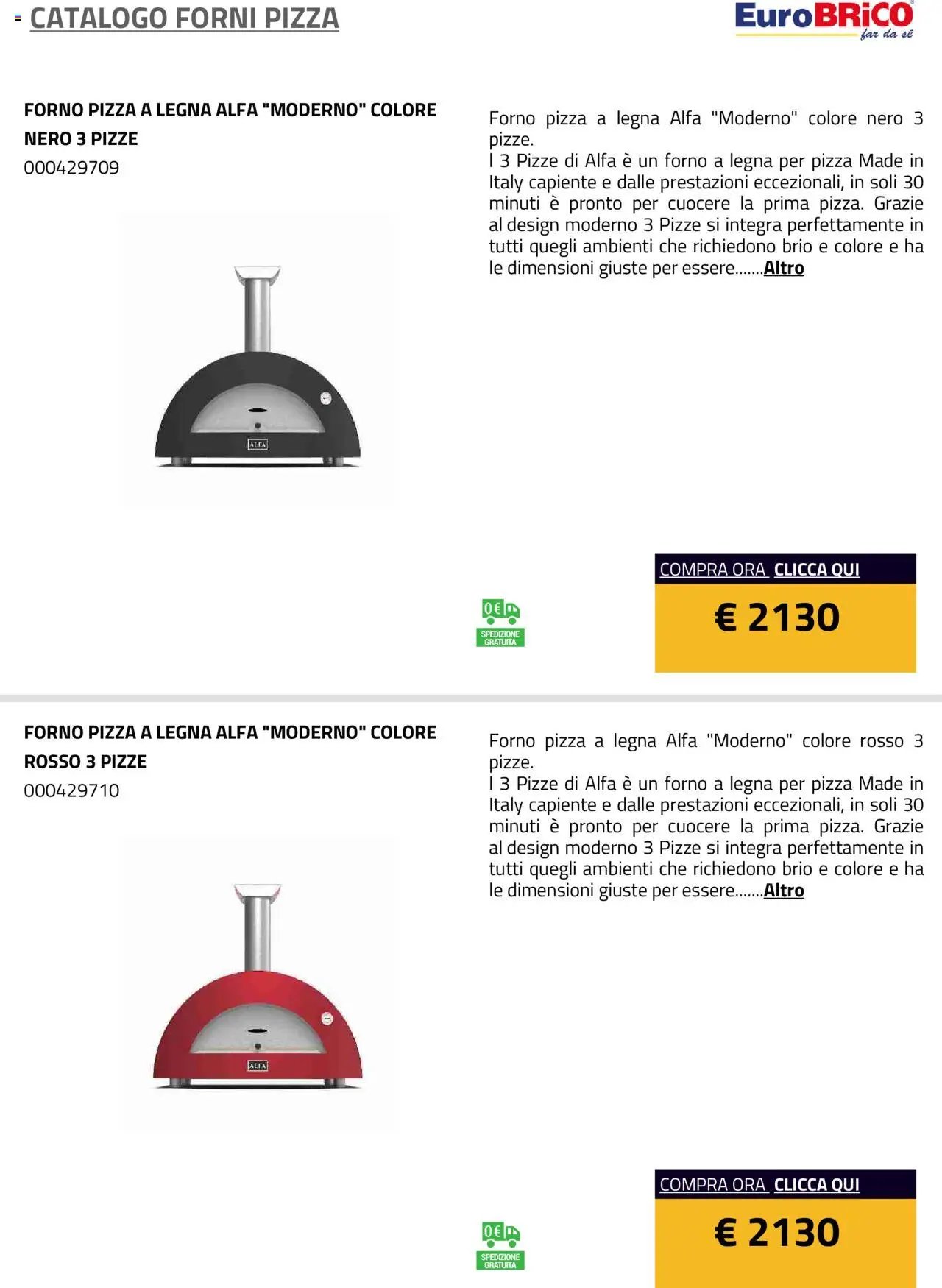 Eurobrico Forni Pizza catalogo