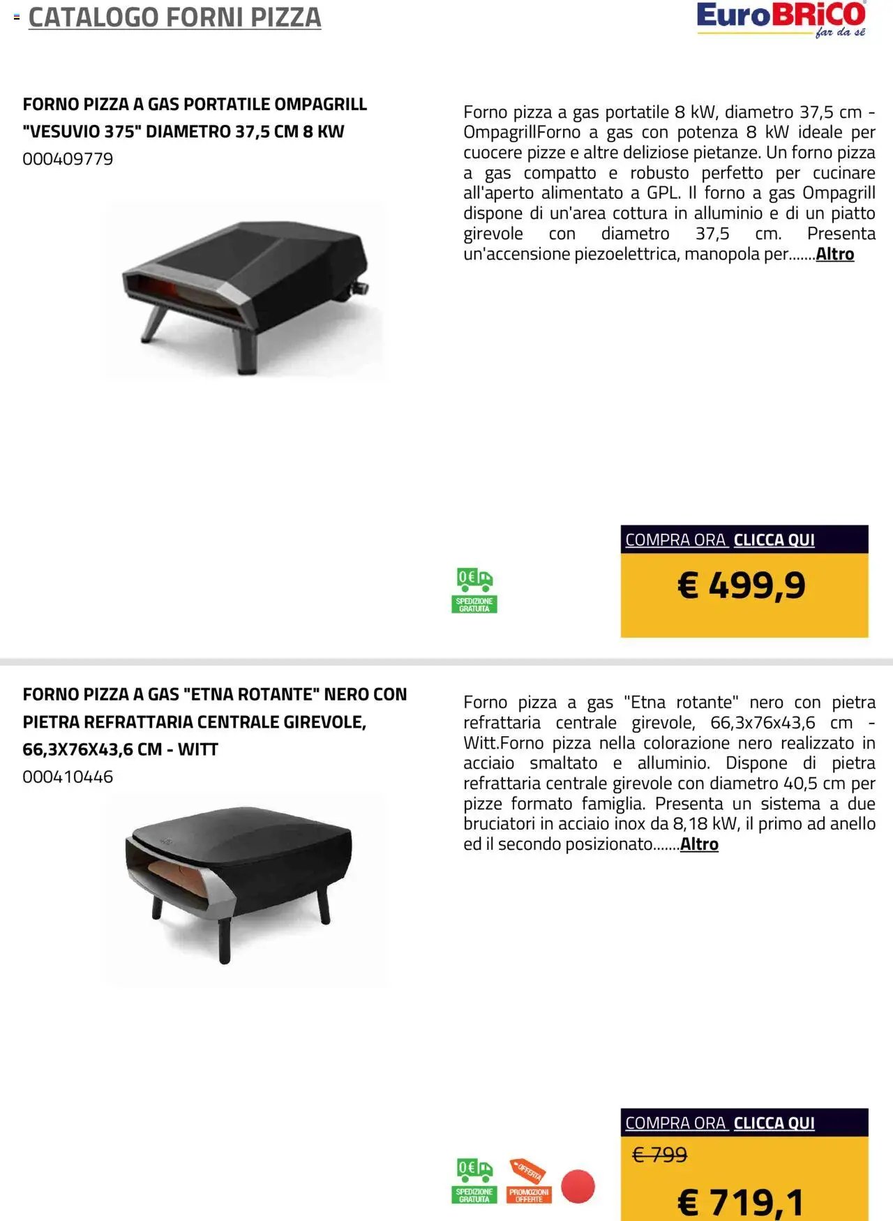 Eurobrico Forni Pizza catalogo