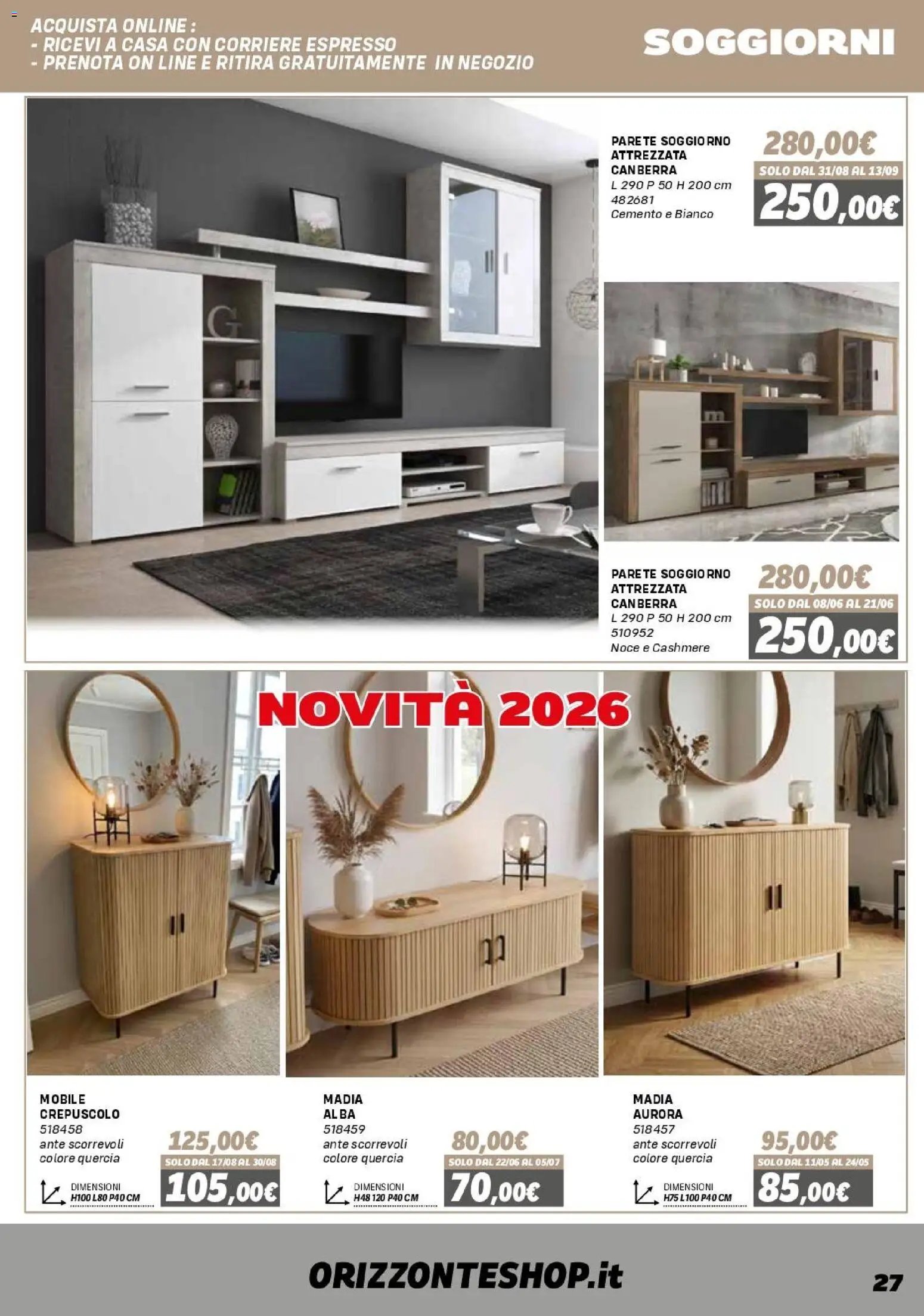 Orizzonte Mobile catalogo (2026-01-16 - 2026-09-27)