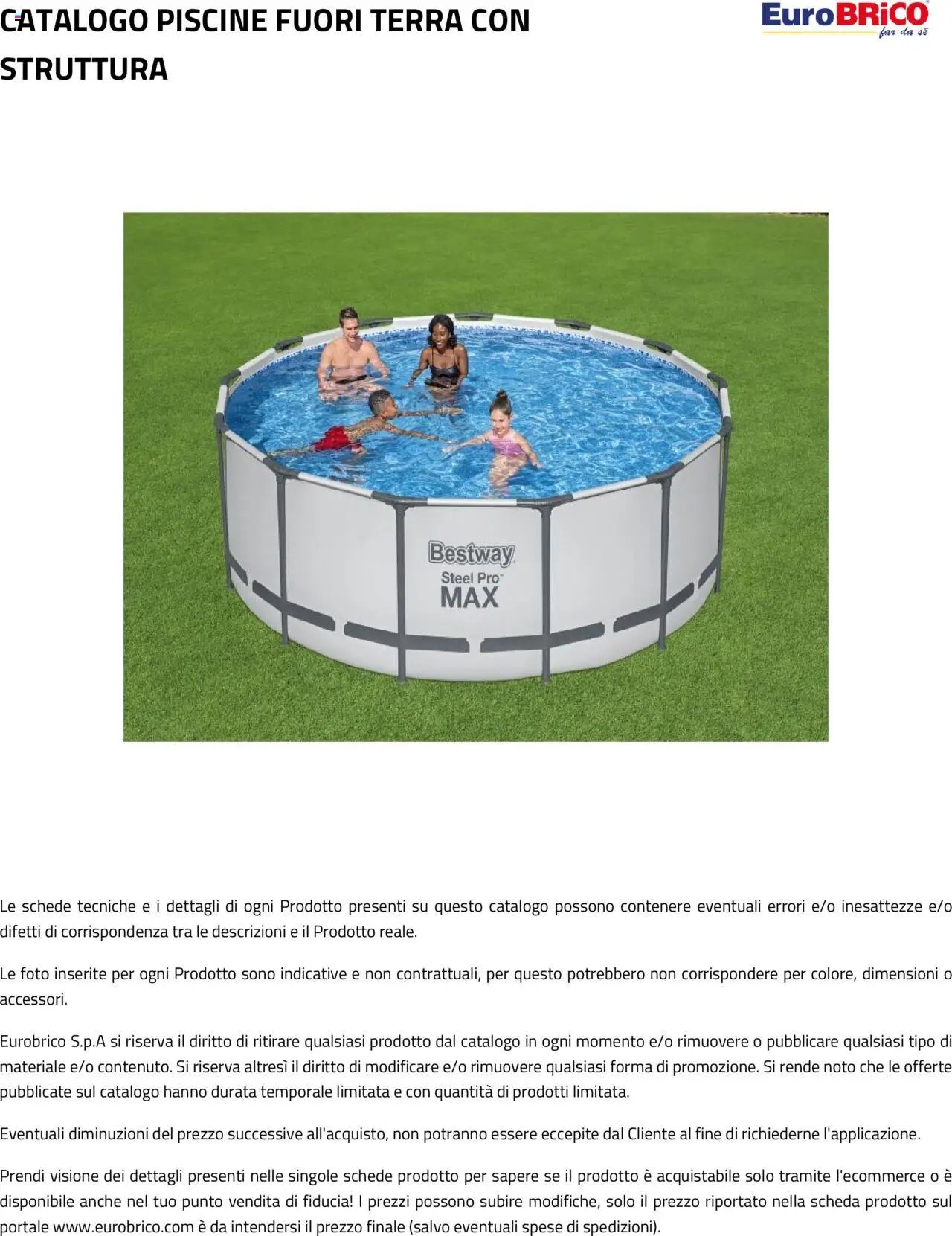 Eurobrico Piscine Fuori Terra con Struttura catalogo
